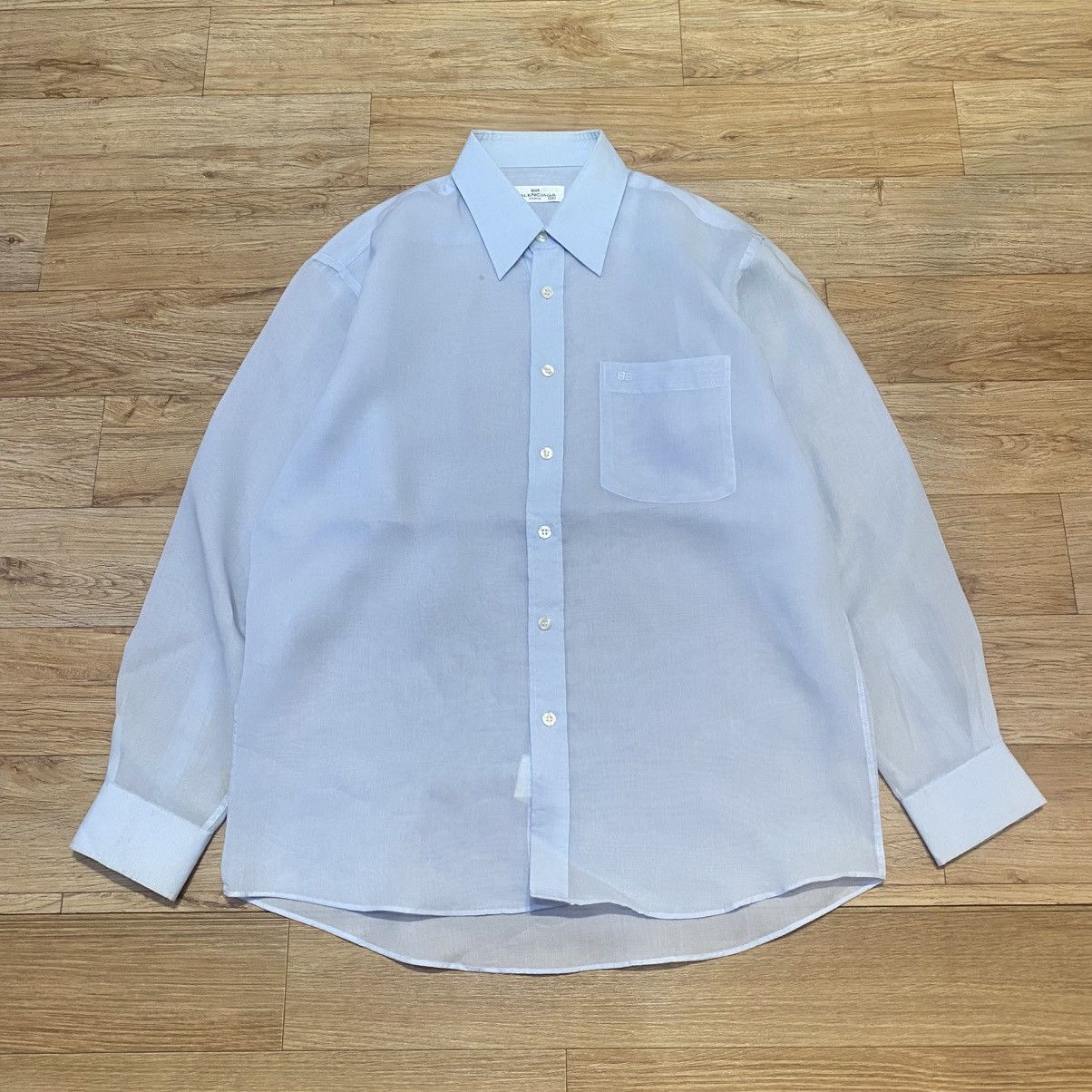 Balenciaga 1990s Vintage Balenciaga Button Up Shirt Size US L / EU 52-54 / 3 - 1 Thumbnail