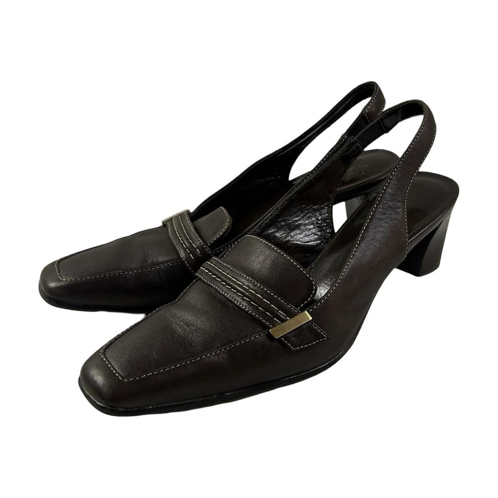 Vintage 90s sling back kitten heels us W 6 by Liz baker Size US 6 / IT 36 - 2 Thumbnail