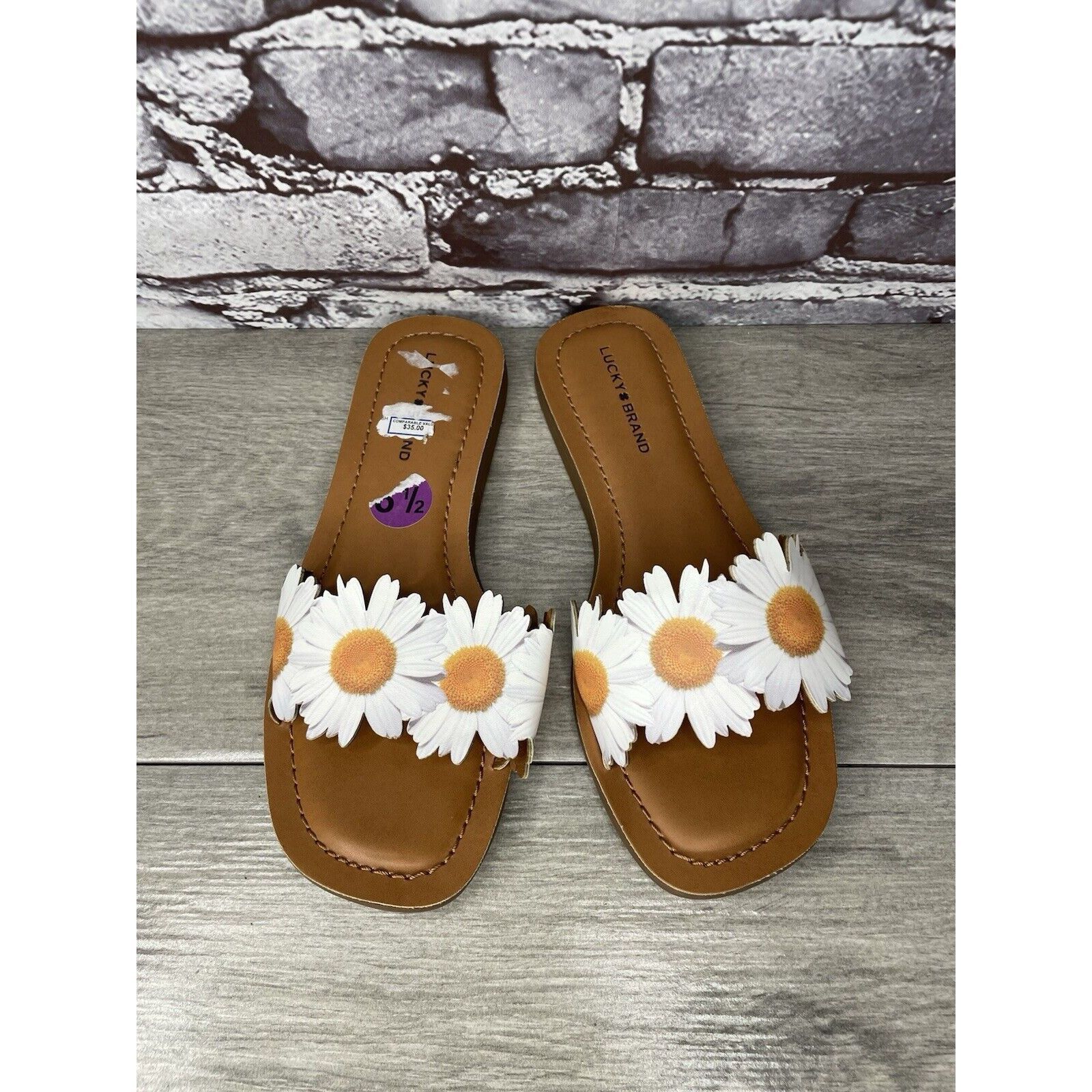 Lucky Brand Lucky Brand Floral Daisy Quiet Luxury Beach Slides Sandals W Size US 6.5 / IT 36.5 - 16 Thumbnail