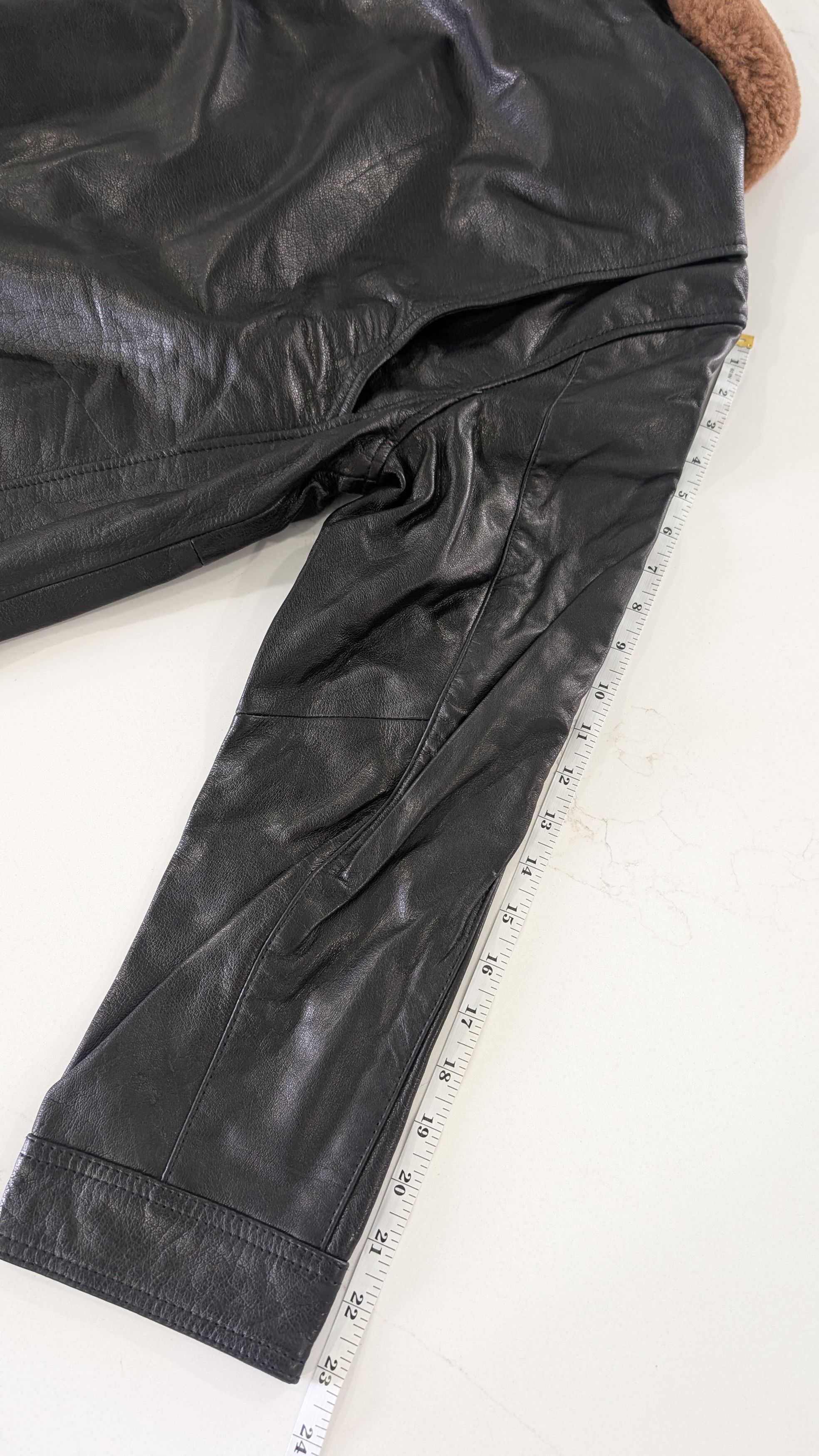 Other FOUND Men’s Leather Fireman Jacket Utility Coat Size US M / EU 48-50 / 2 - 14 Thumbnail