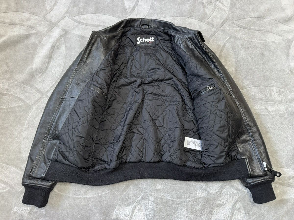 Schott Schott N.Y.C usa LC5100RIB Leather Jacket Bomber size M Size US M / EU 48-50 / 2 - 3 Thumbnail