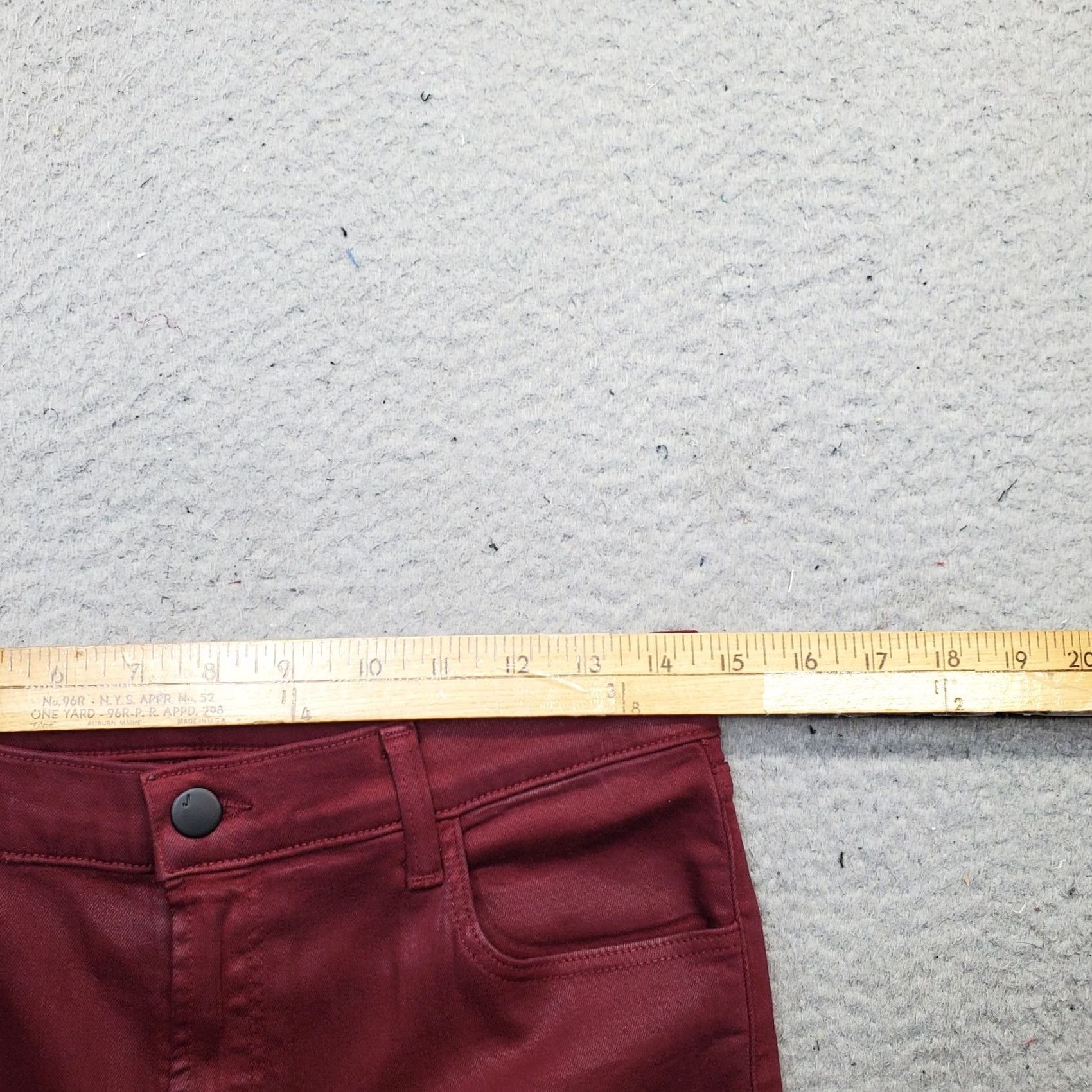 J Brand J Brand Skinny Jeans Womens 30 Burgundy Denim Flat Front Ankle Slit Streetwear Jeans Size 30" / US 8 / IT 44 - 6 Thumbnail