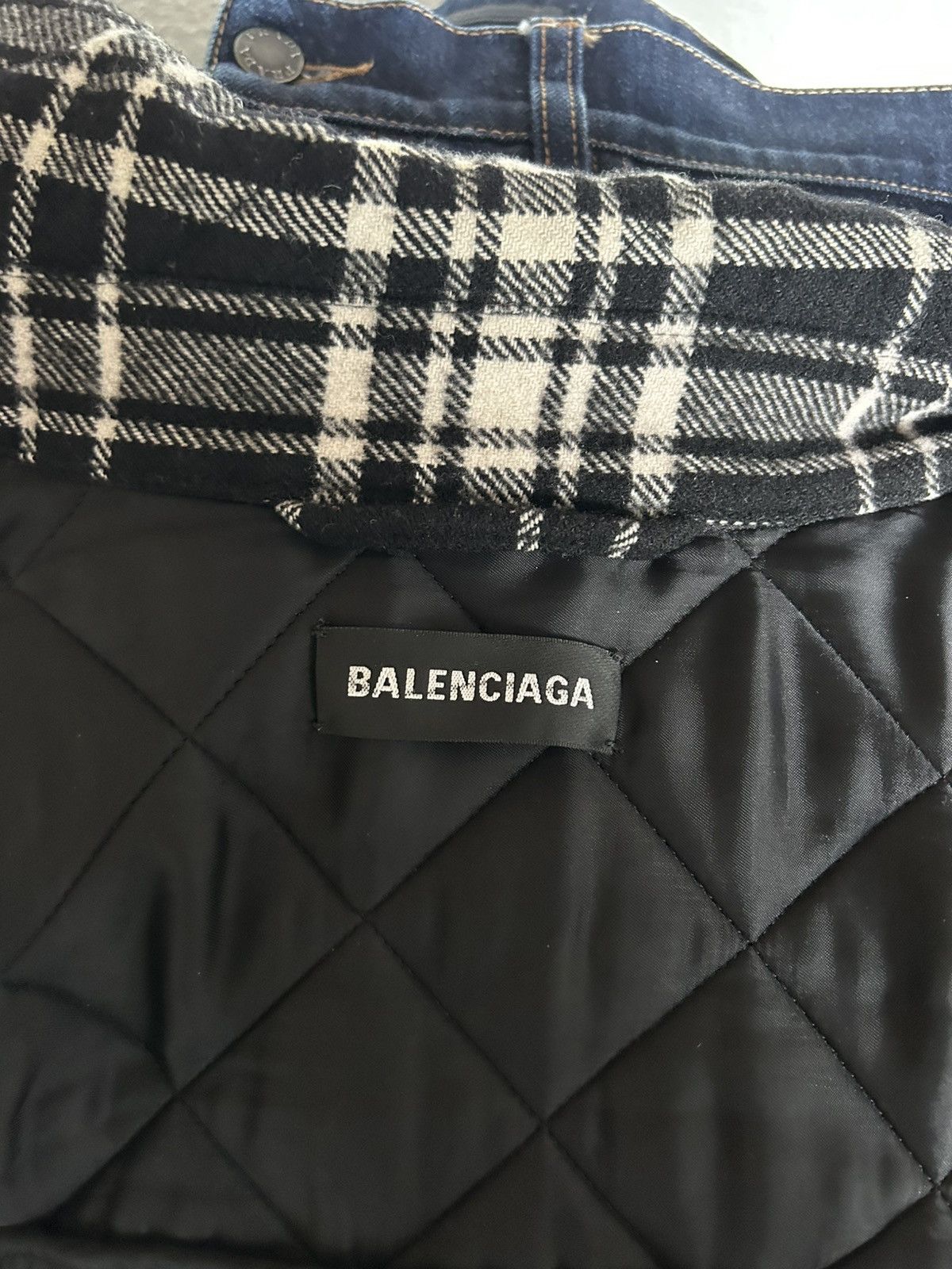 Balenciaga FW18 Oversized Quilted Plaid Jacket Size US L / EU 52-54 / 3 - 7 Thumbnail