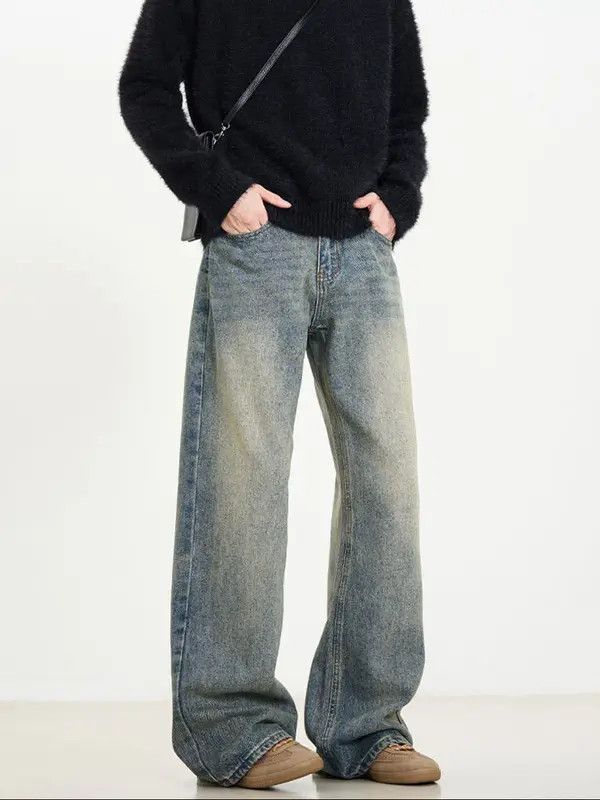 Japanese Brand Masaki x Juri Men's vintage washed distressed flared jeans Size US 32 / EU 48 - 5 Thumbnail