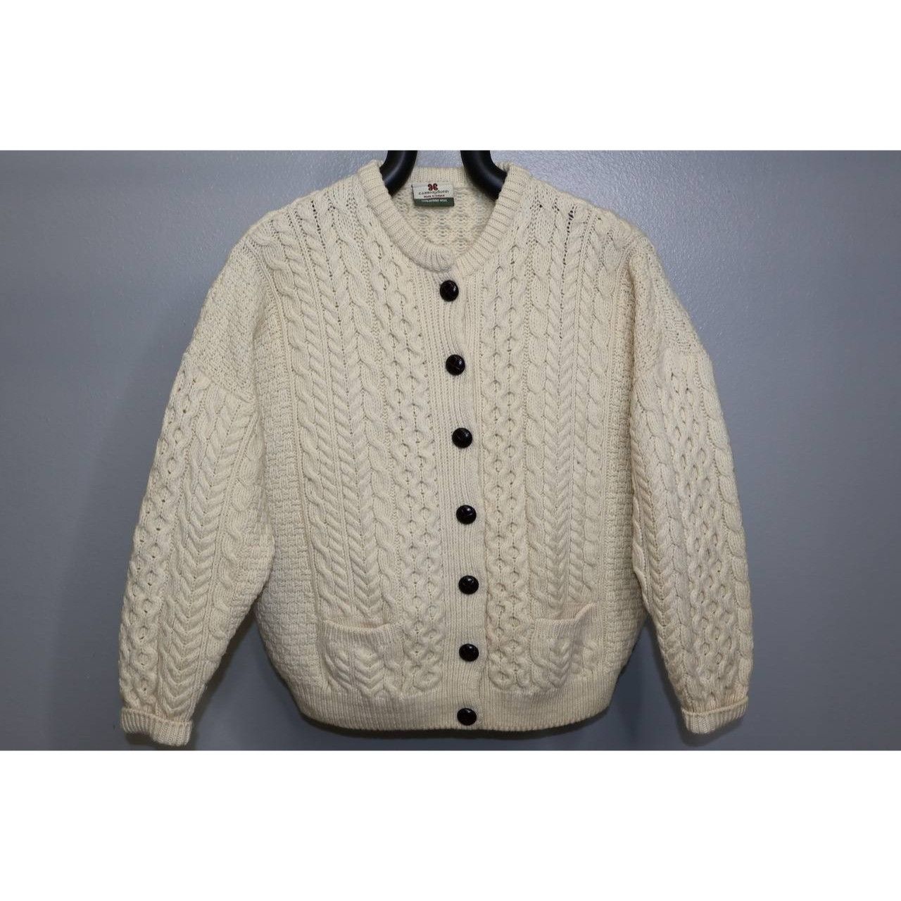 Carraig Donn Carraig Donn Women's Sweater Large Cableknit Chunky Size L / US 10 / IT 46 - 1 Thumbnail