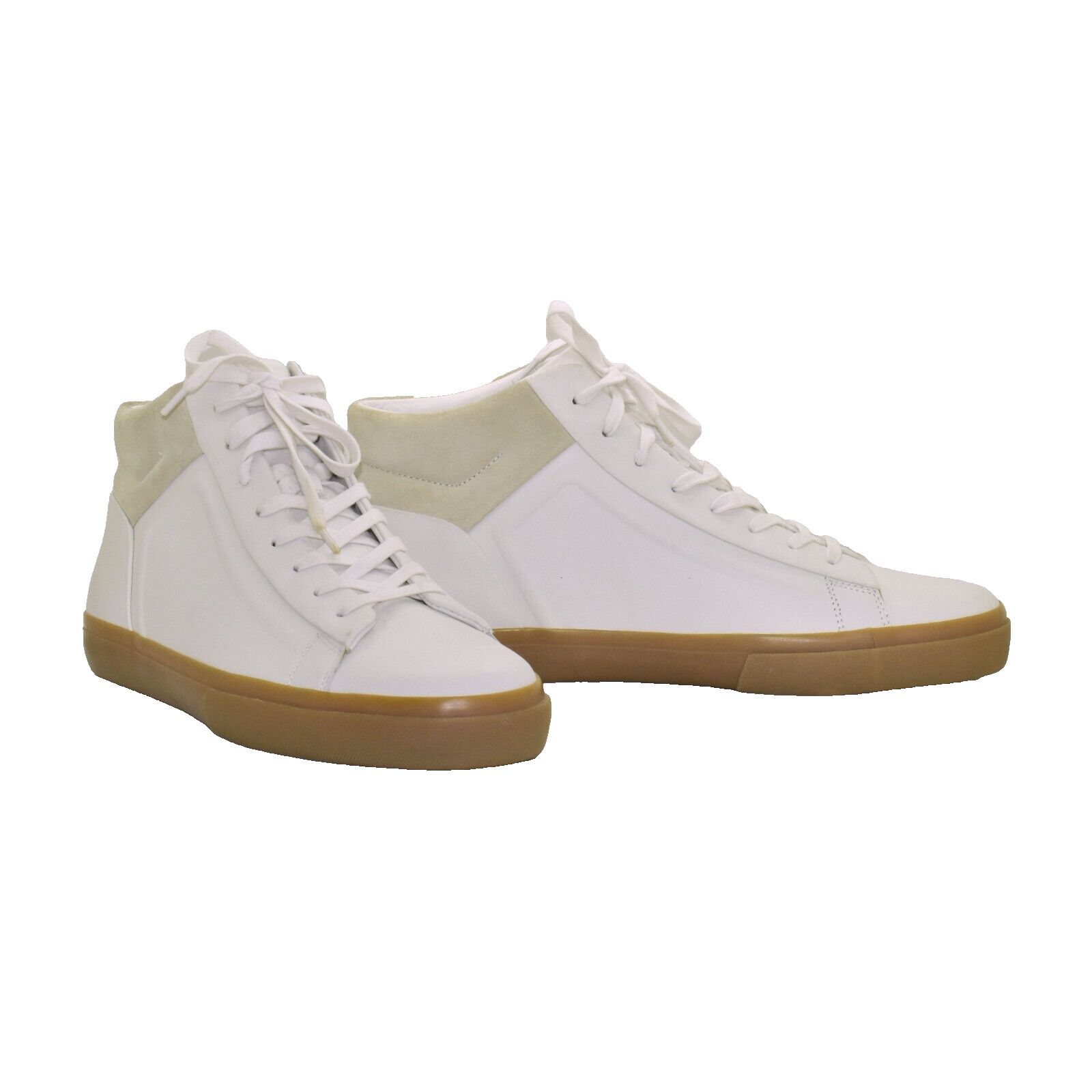 NEW VINCE Fynn White Nappa Leather Sneaker Shoes Sz 12M $250