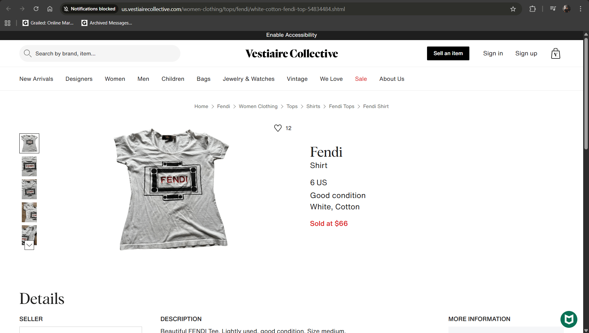 Fendi 90s Fendi Camera Embroidered Woman Tee Size M / US 6-8 / IT 42-44 - 12 Thumbnail