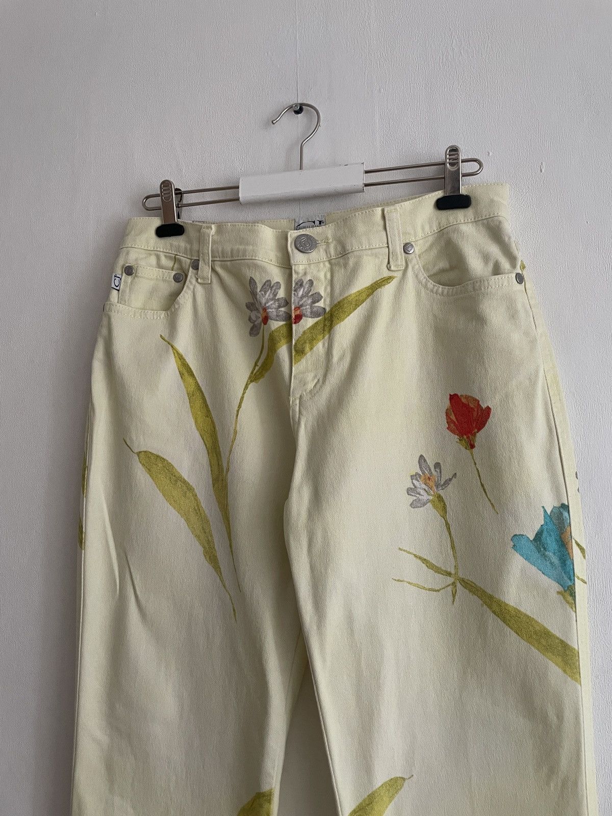 Just Cavalli Just Cavalli Vintage Floral Print Flare Jeans Size 30" / US 8 / IT 44 - 4 Thumbnail