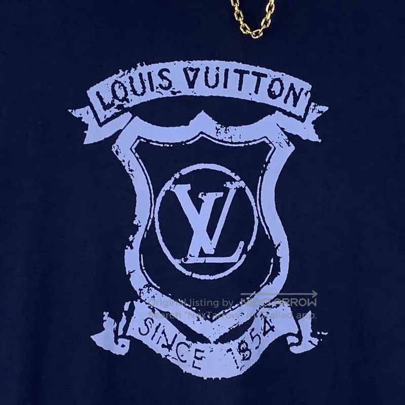 Louis Vuitton Louis Vuitton Navy Cotton Women's Dress . Size XL / US 12-14 / IT 48-50 - 4 Thumbnail