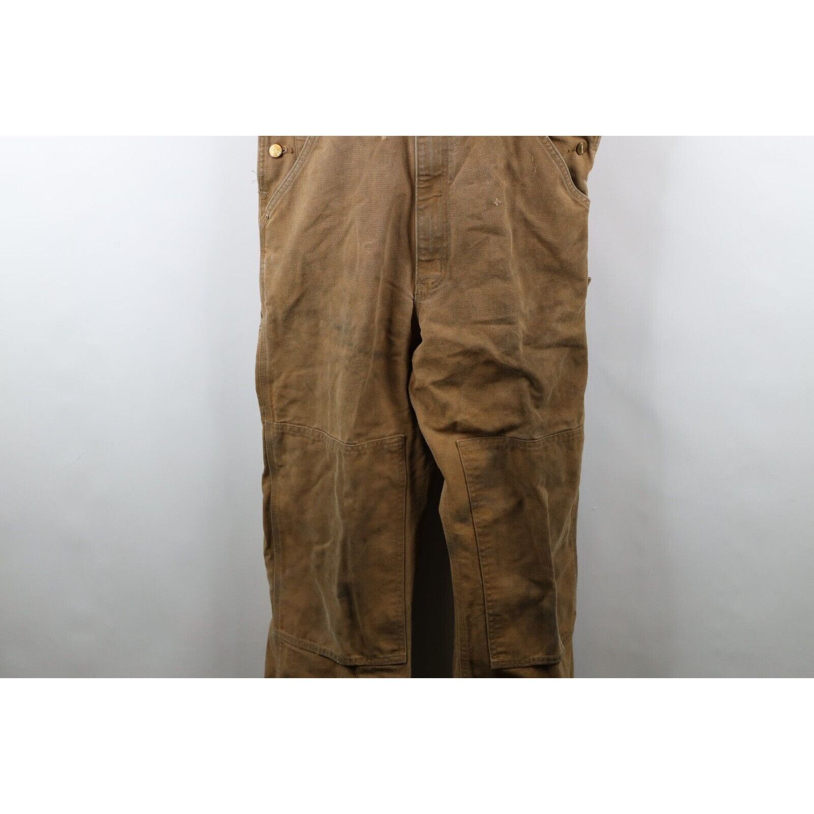 Carhartt × Vintage Vintage Carhartt Thrashed Canvas Double Knee Overalls Size US 36 / EU 52 - 4 Thumbnail