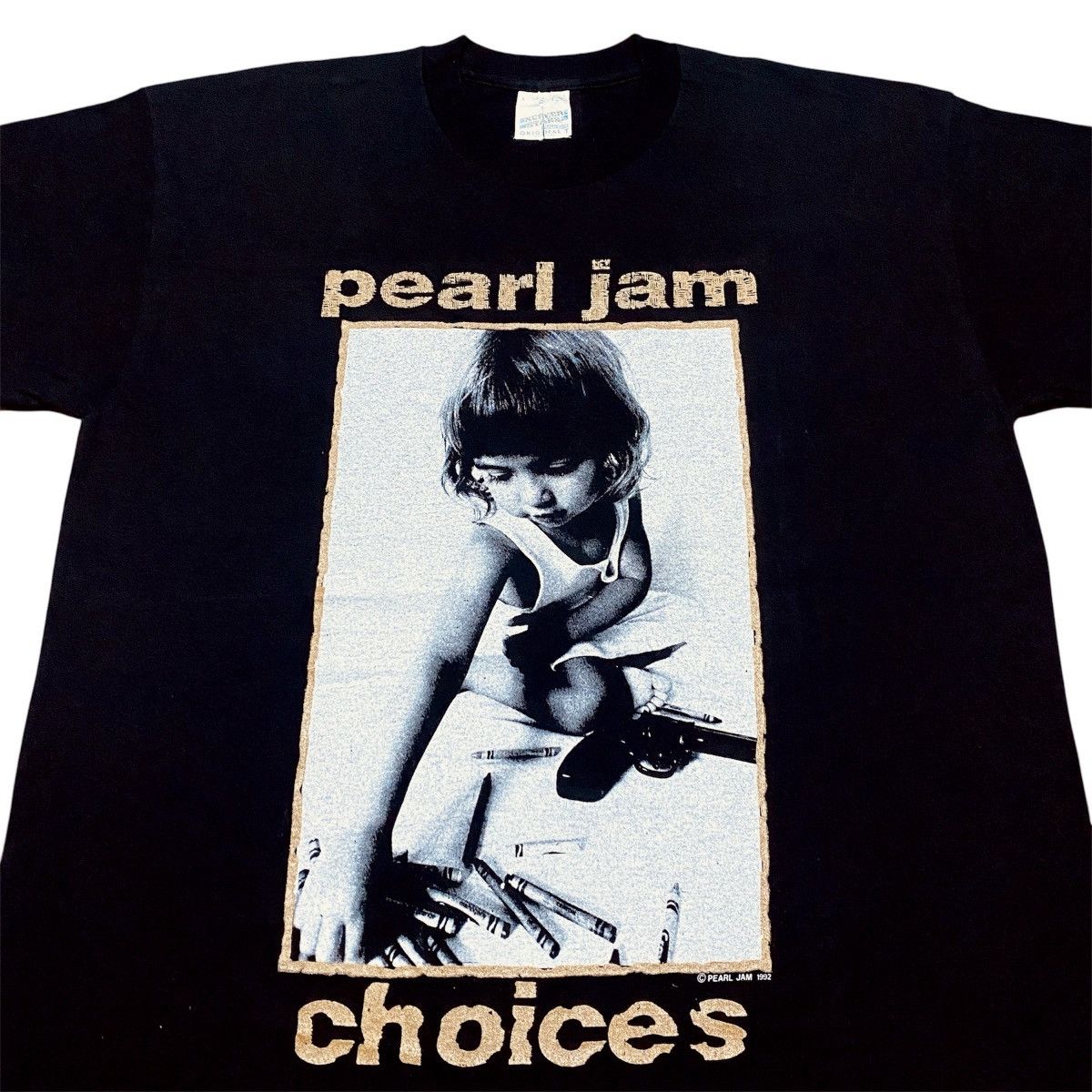 Band Tees Rare‼️🔥Vintage 1992 Pearl Jam "Choices" T-Shirt Size US M / EU 48-50 / 2 - 3 Thumbnail