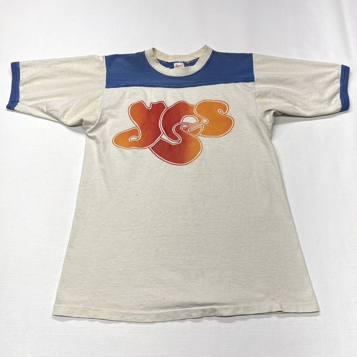 Band Tees × Vintage YES Band Tee Shirt White Blue Tour Rock Music Sport-T Size US M / EU 48-50 / 2 - 1 Thumbnail