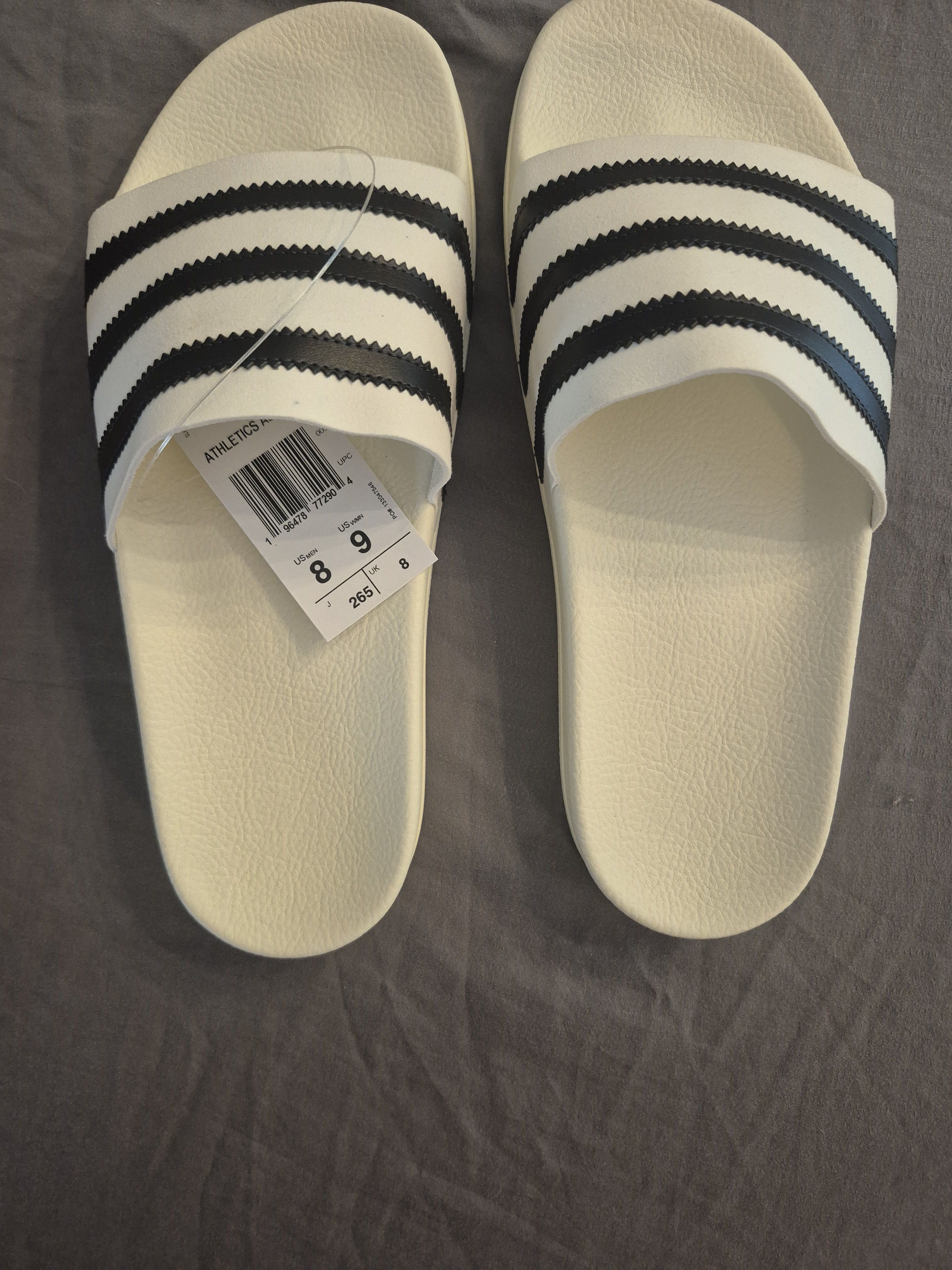 Adidas x Fear of God Athletic Adilette Slides White Sz 8