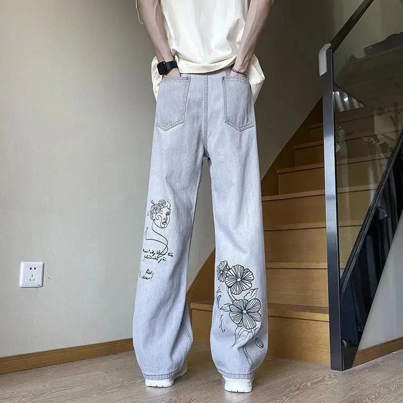 Japanese Brand Retro straight leg wide leg slightly flared jeans Size US 32 / EU 48 - 3 Thumbnail