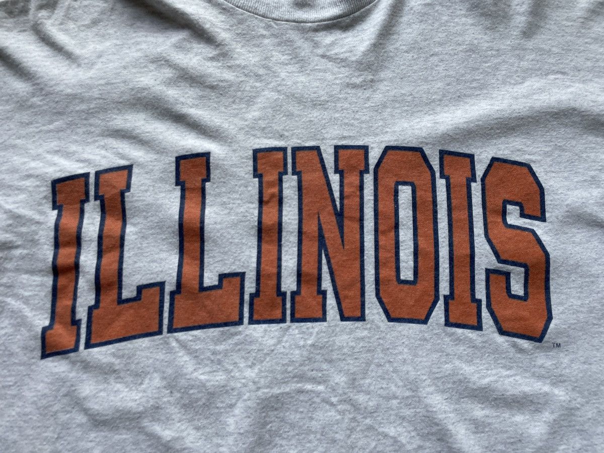 NCAA × Vintage 90s ILLINOIS Fighting Illini University College sport tee Size US L / EU 52-54 / 3 - 2 Thumbnail