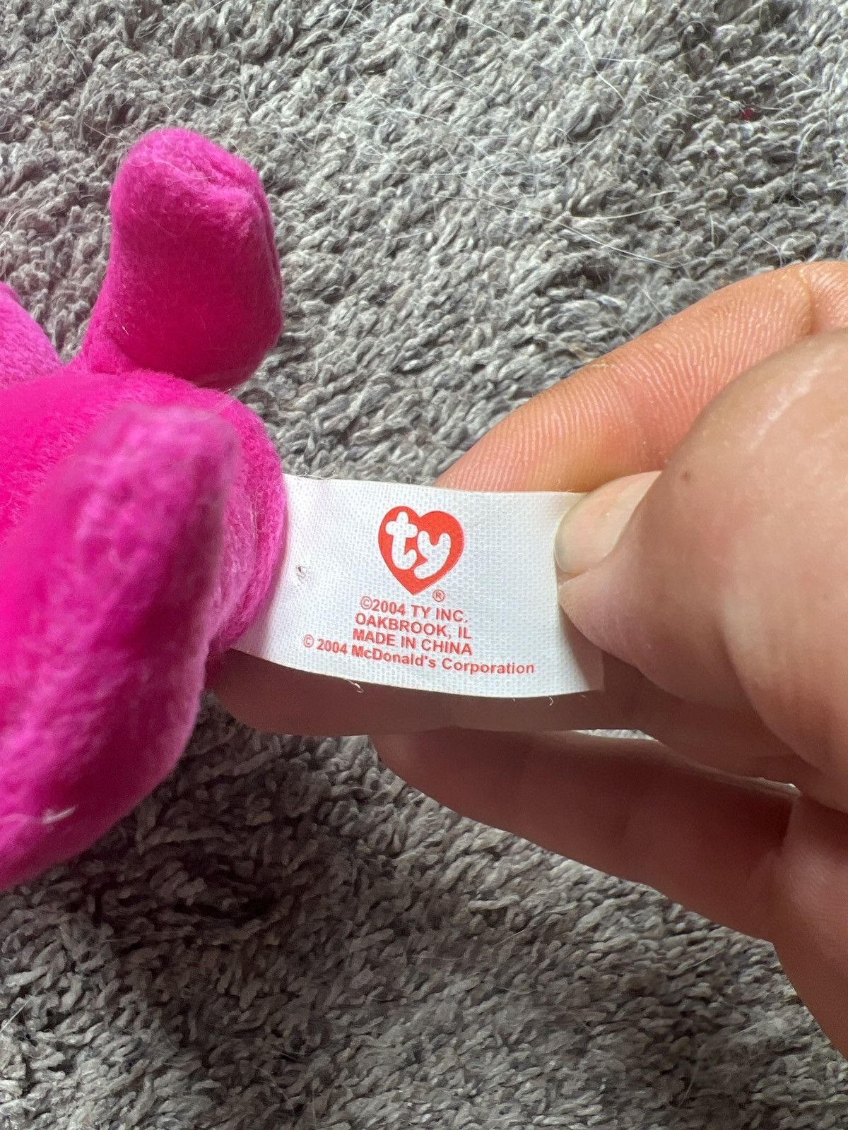 Vintage 2004 McDonald’s Ty Burger The Bear Teenie Beanie Baby Size ONE SIZE - 3 Thumbnail