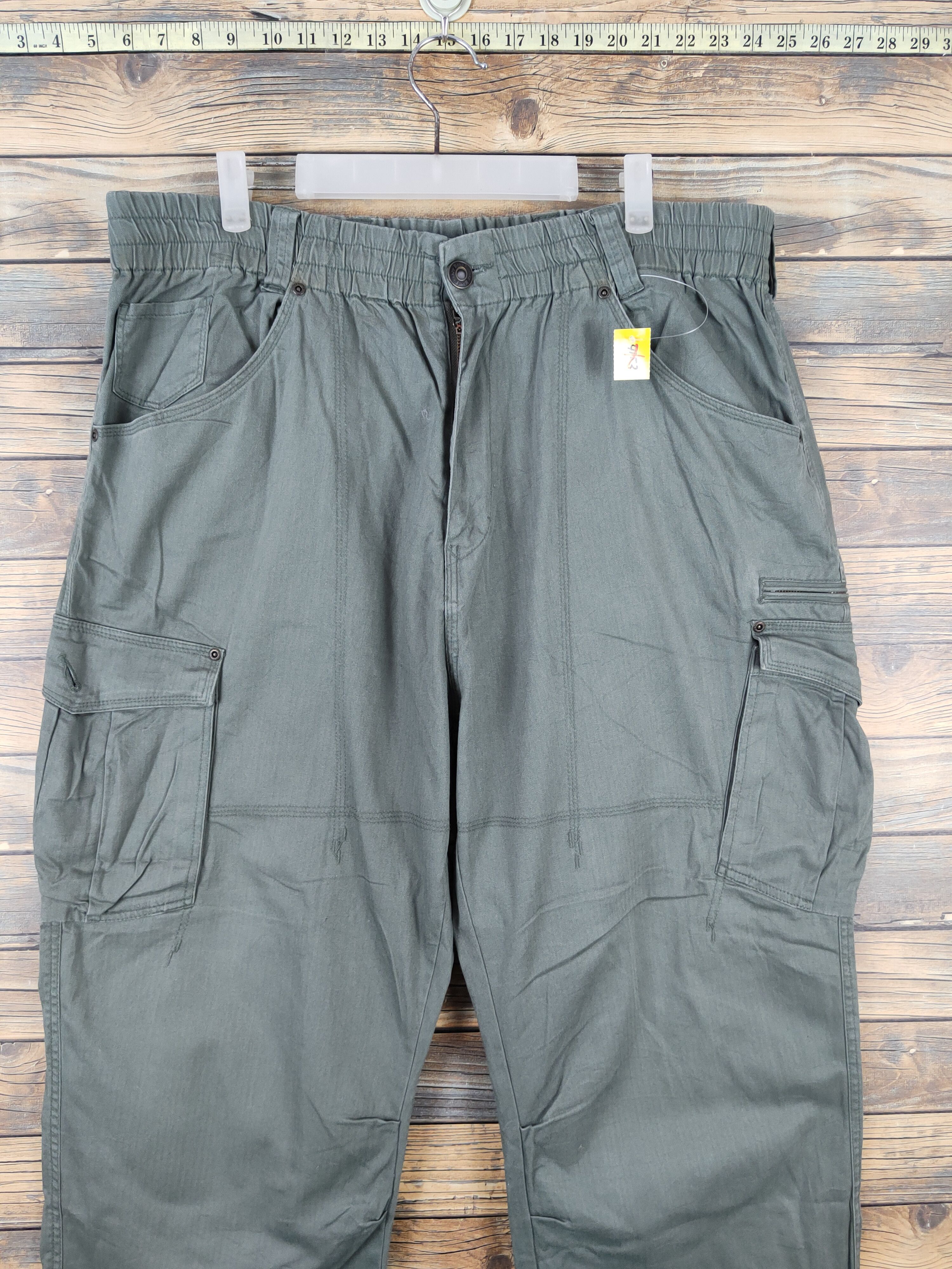 Japanese Brand Road Runner Green Multipocket Tactical Cargo Pants #W1029 Size US 36 / EU 52 - 2 Thumbnail