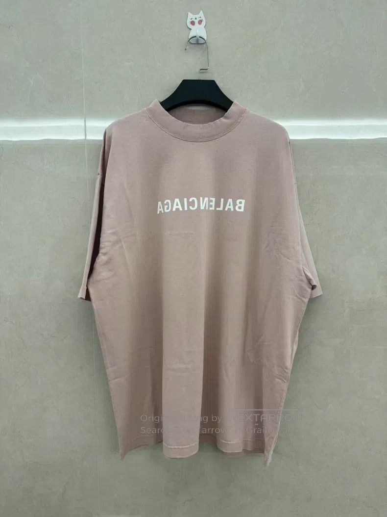 Balenciaga Balenciaga Pink Letter Short Sleeve Size US L / EU 52-54 / 3 - 1 Thumbnail