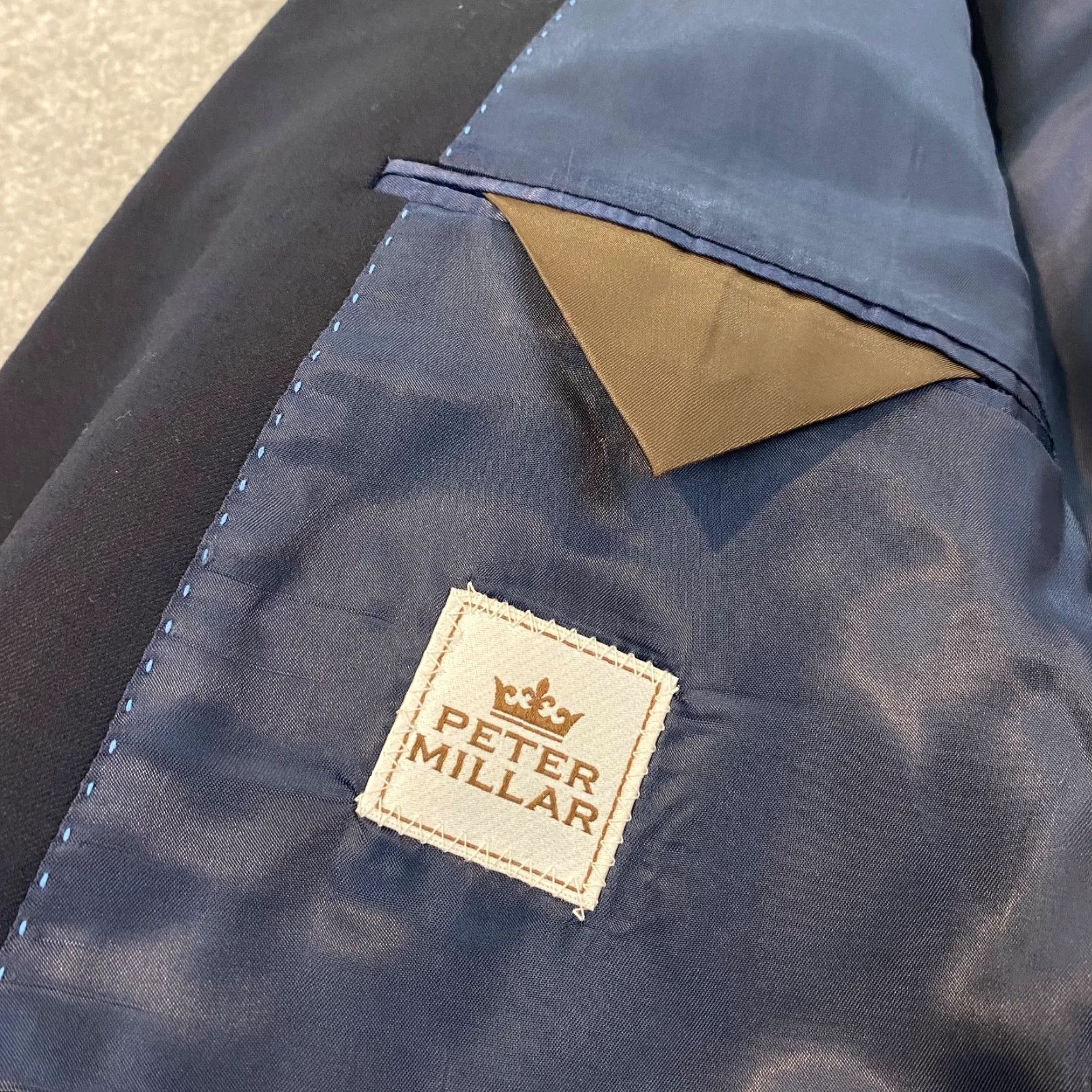 Peter Millar PETER MILLAR Blazer Jacket Men 48R Blue 100% Wool Two-Button Regular Fit Classic Sports Size 48R - 2 Thumbnail