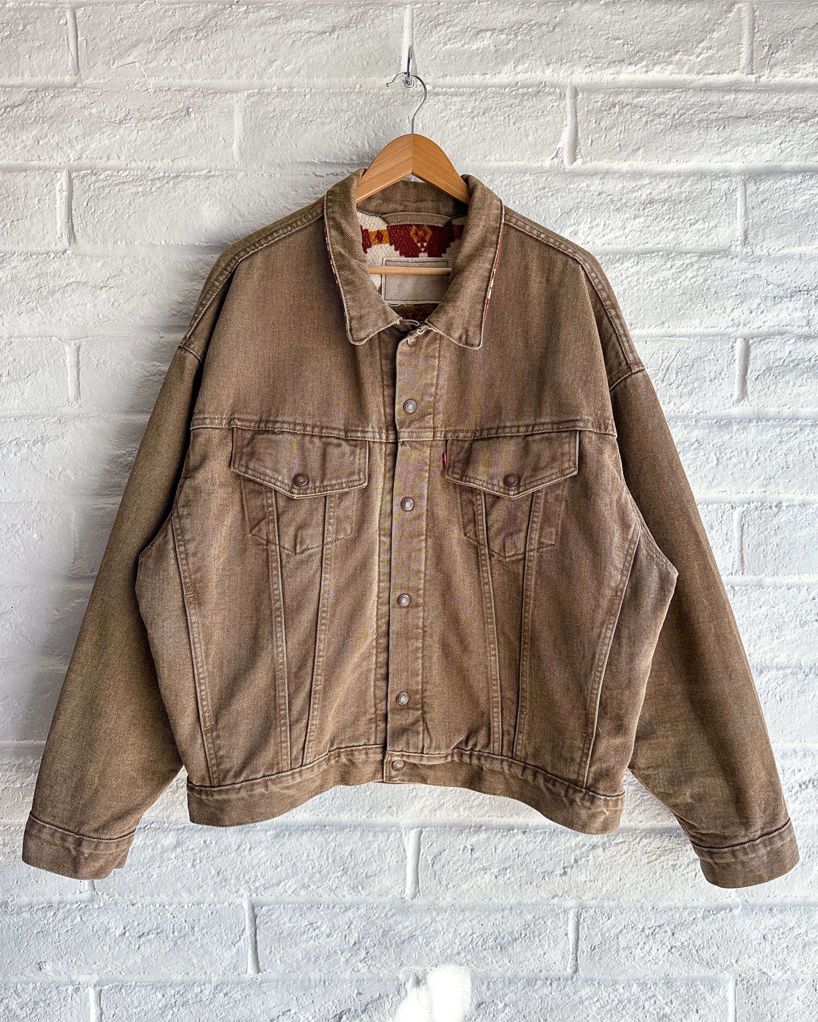Levi's Vintage Levis Reversible Trucker Jacket Native Blanket Lined Size US L / EU 52-54 / 3 - 5 Thumbnail