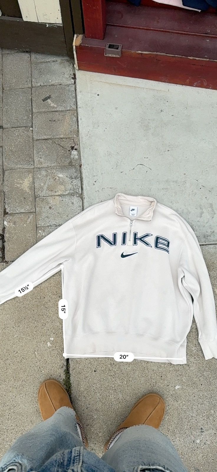 Nike NIKE BEIGE QUARTER ZIP Size US L / EU 52-54 / 3 - 4 Thumbnail