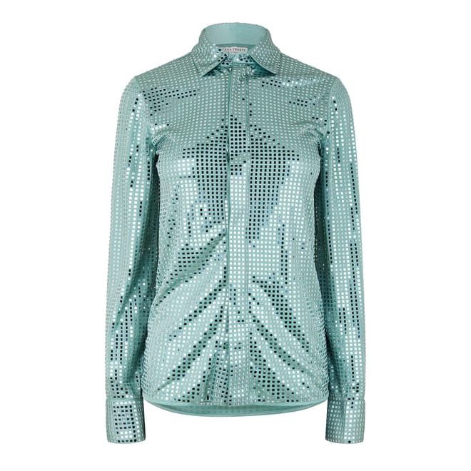 Bottega Veneta Bottega Veneta Regular Fit Long Sleeve Shirt in Blue Size XS / US 0-2 / IT 36-38 - 1 Thumbnail