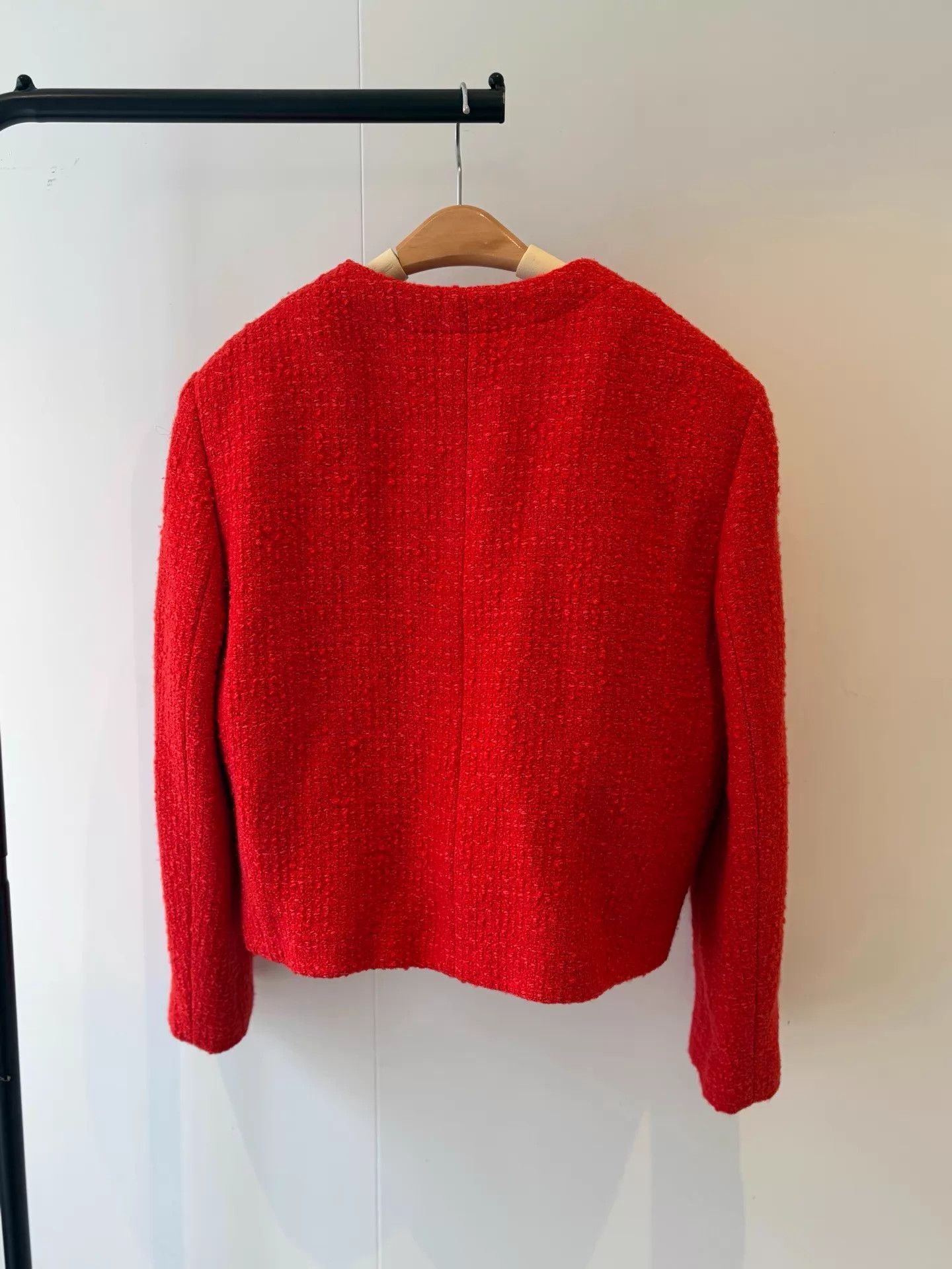 Celine Celine red tweed four-pocket coat gold button 40 mint Size S / US 4 / IT 40 - 3 Thumbnail