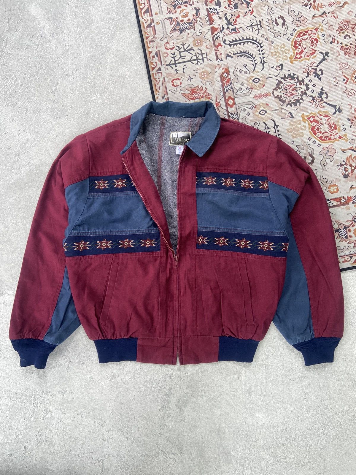 Vintage Aztec 90's Detroit Linen by Express Riders USA Size US L / EU 52-54 / 3 - 1 Thumbnail