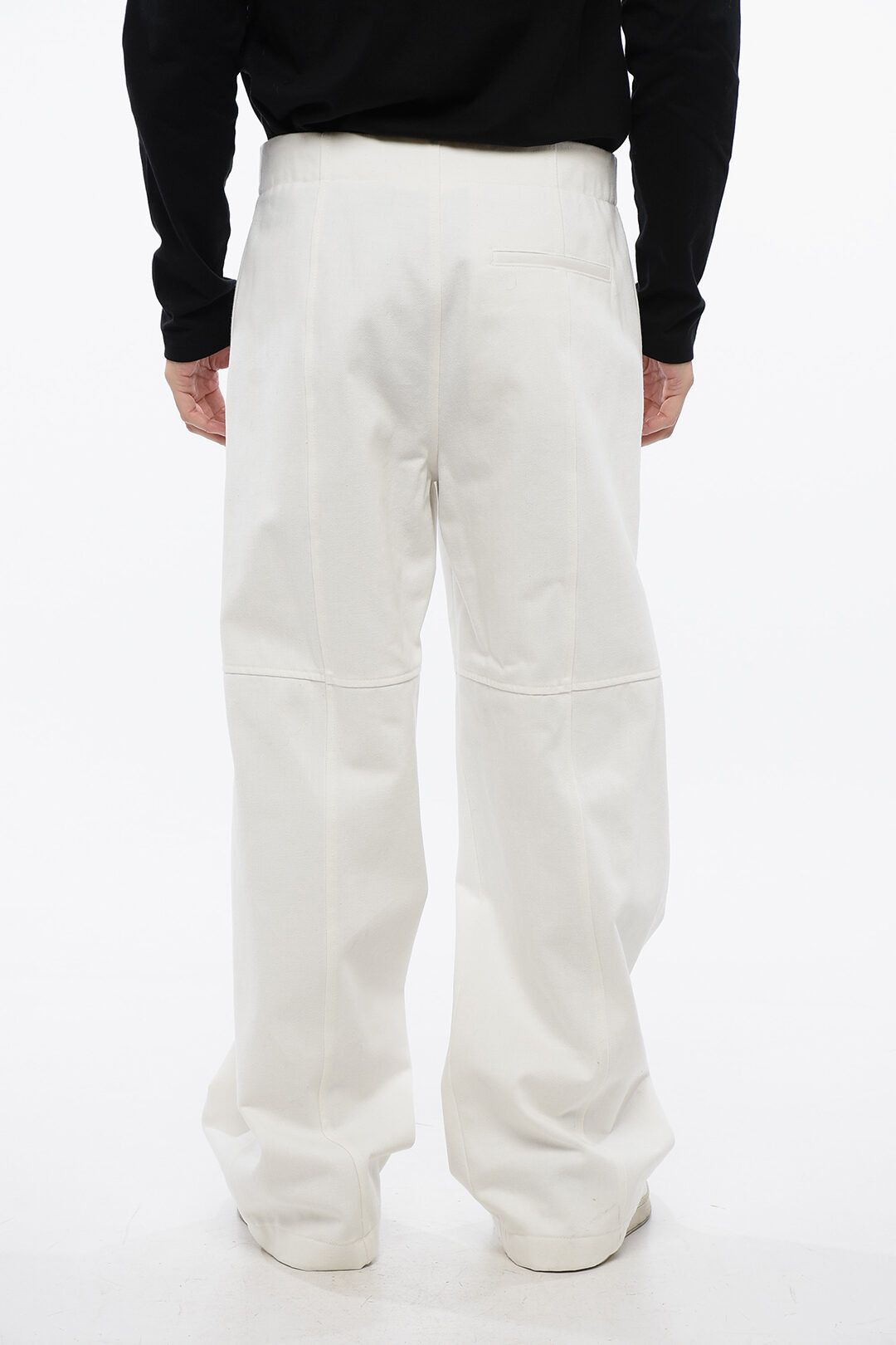 Jil Sander og1mm0625 Zipped High-Waisted Pant in White Size US 36 / EU 52 - 2 Thumbnail