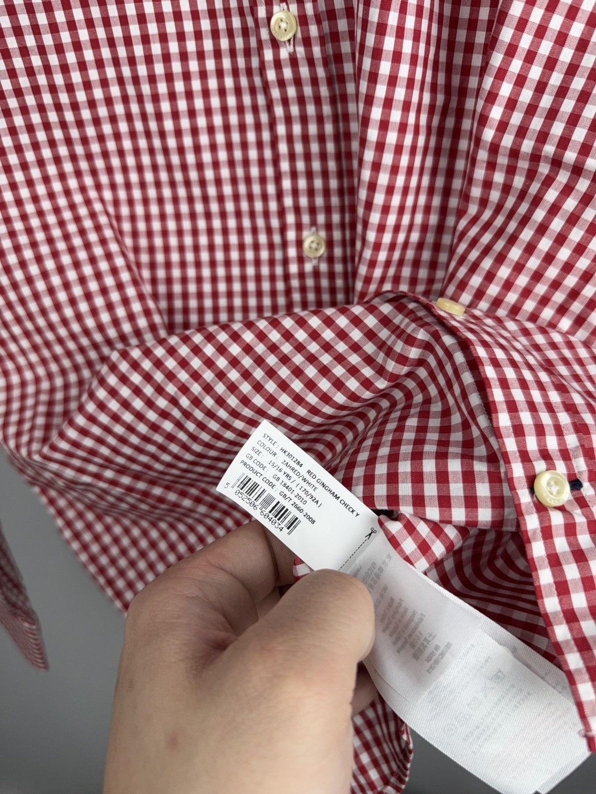 Hackett Luxury Hackett London Red Gingham Check Shirt XS / 14-15Y Size US XS / EU 42 / 0 - 7 Thumbnail