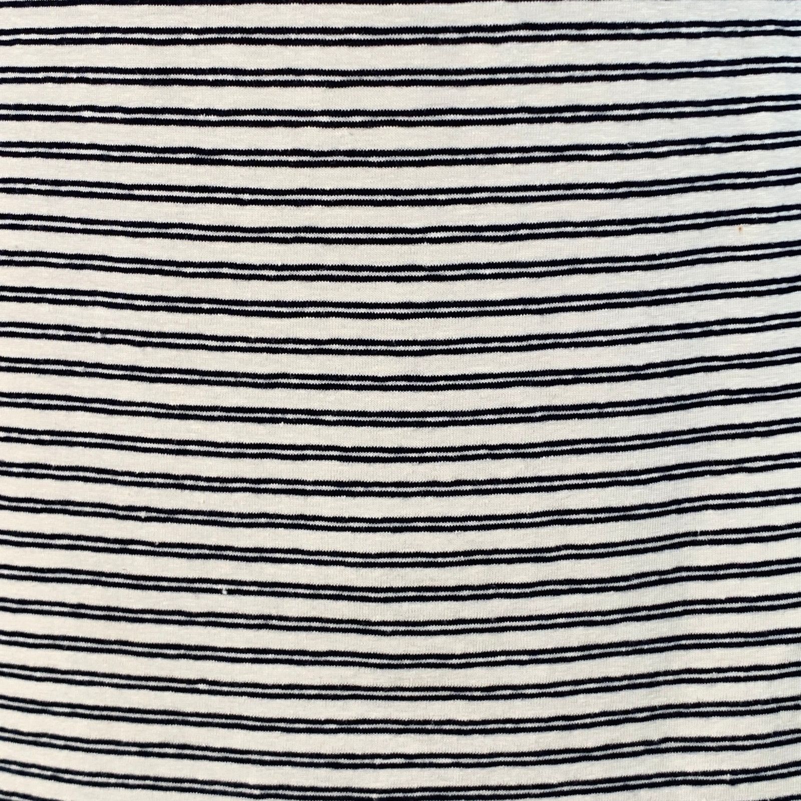 Theory THEORY Adiany B White Navy Linen Cotton Stripe T-Shirt Dress Size S / US 4 / IT 40 - 2 Thumbnail