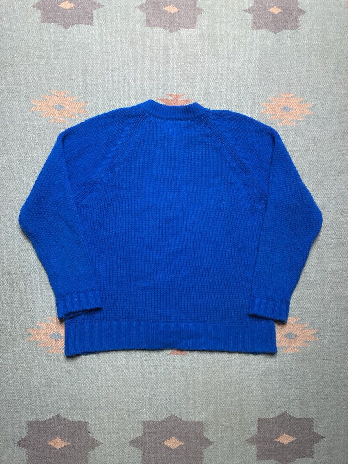 Vintage 60s button front cardigan sweater cable knit acrylic? wom XL Size XL / US 12-14 / IT 48-50 - 5 Thumbnail