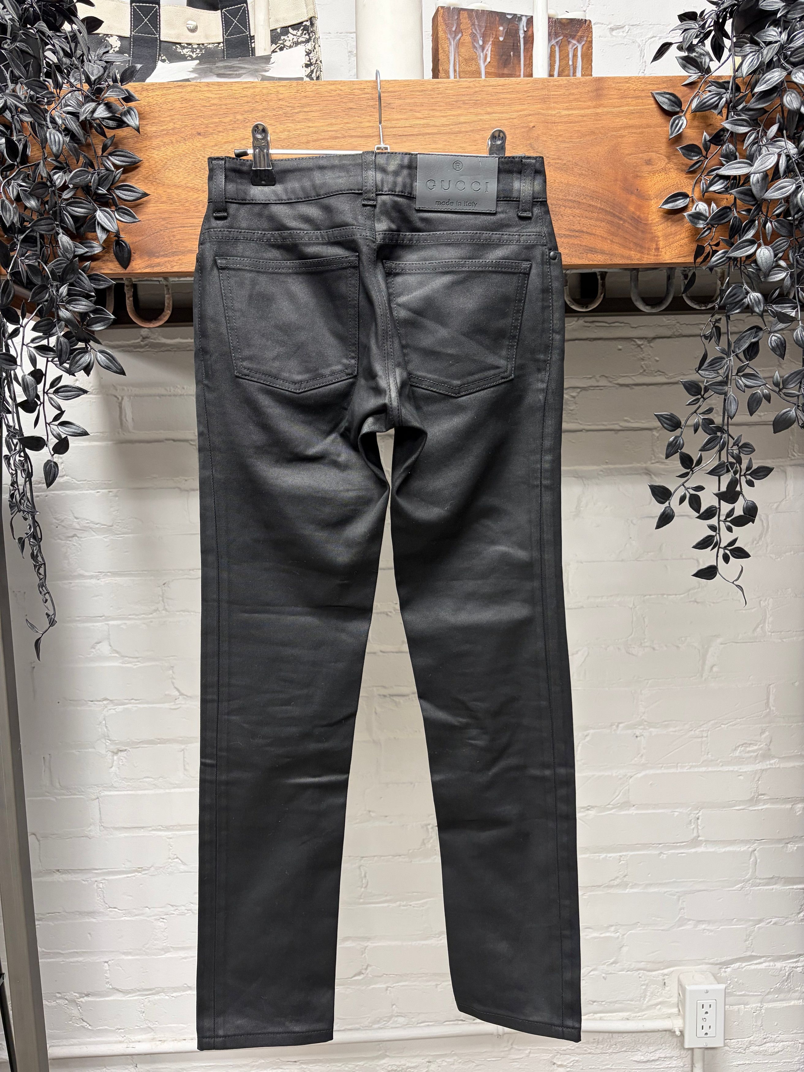 Gucci Gucci by Tom Ford Waxed Black Low Rise Skinny Jeans Size 25" / US 0 / IT 36 - 4 Thumbnail
