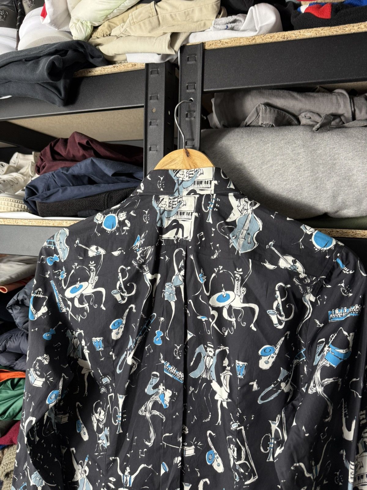 Dolce & Gabbana Dolce Gabbana GOLD Jazz Motif Shirt Button Up Black Cotton Size US XS / EU 42 / 0 - 13 Thumbnail