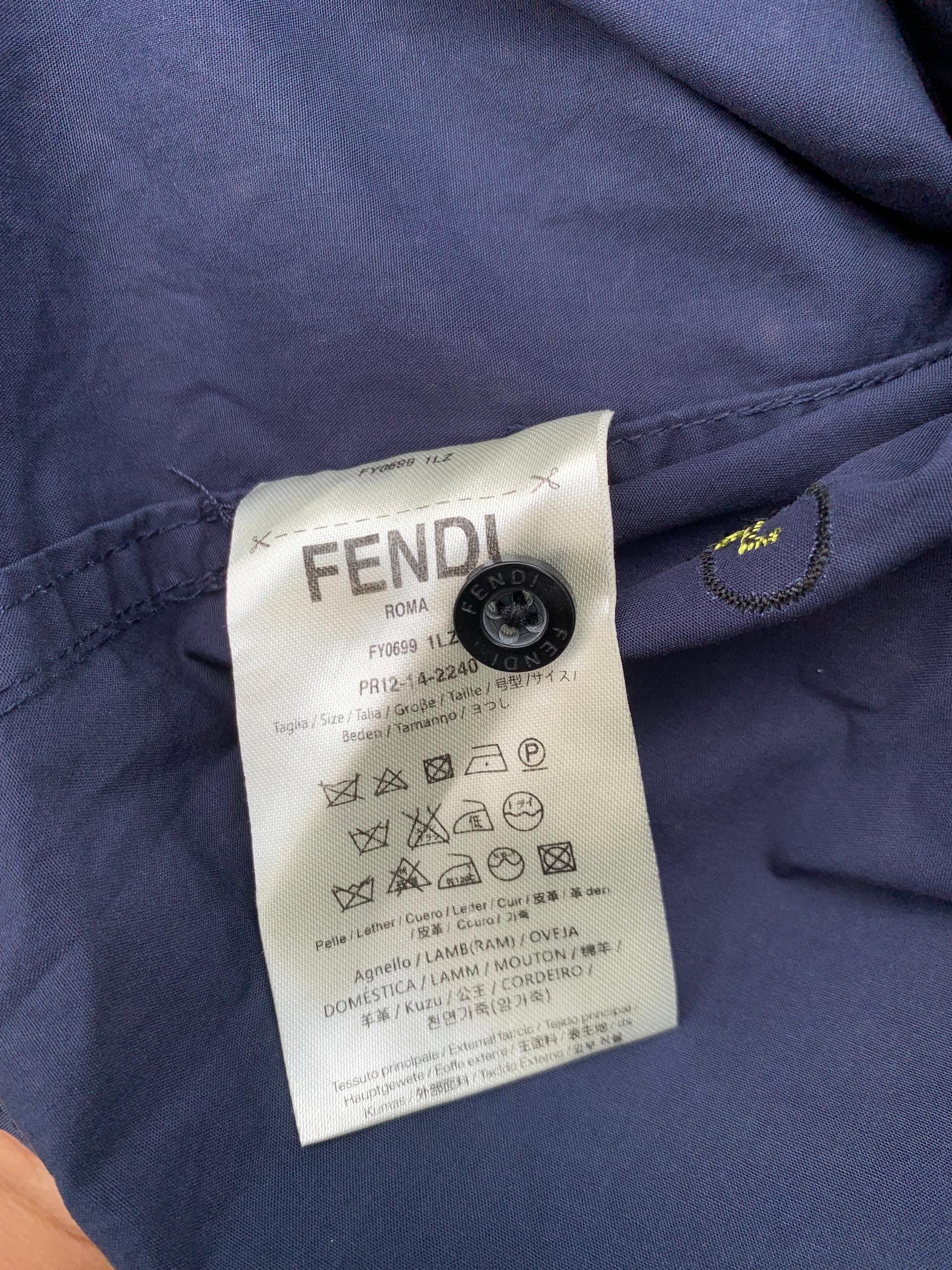 Fendi Fendi Blue Button Shirt Size US L / EU 52-54 / 3 - 5 Thumbnail