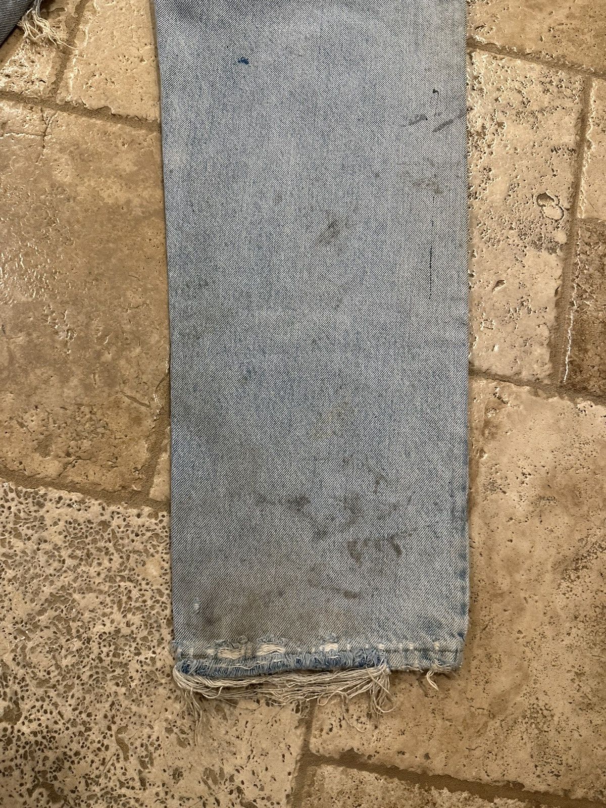Lee Vintage Lee Painter Blue Denim Thrashed / Distressed Jeans Size US 36 / EU 52 - 11 Thumbnail