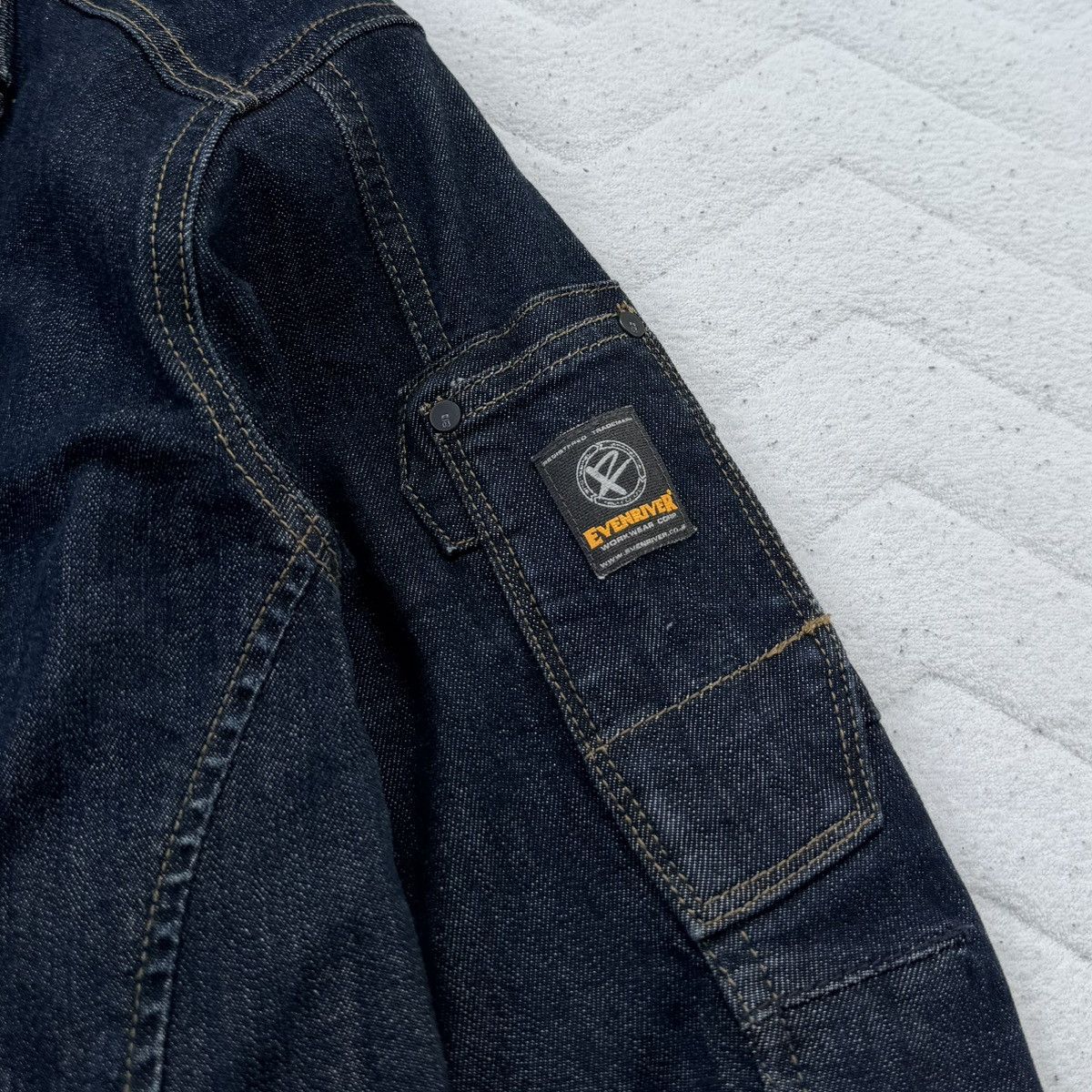 Japanese Brand Evenriver Workwear Denim Jacket Utility Mechanic Biker Size US XL / EU 56 / 4 - 7 Thumbnail