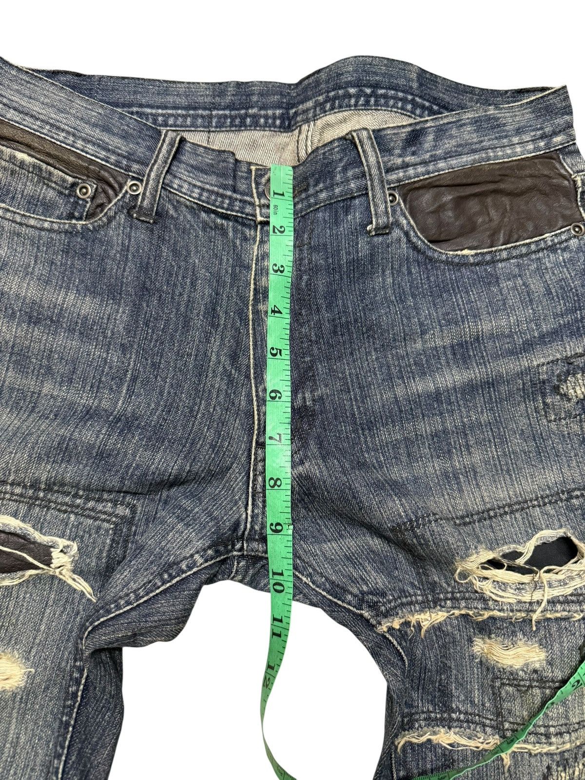 Le Grande Bleu (L.G.B.) Flared Jeans Rupert Difference Distressed Rare Design Denim Size US 30 / EU 46 - 11 Thumbnail