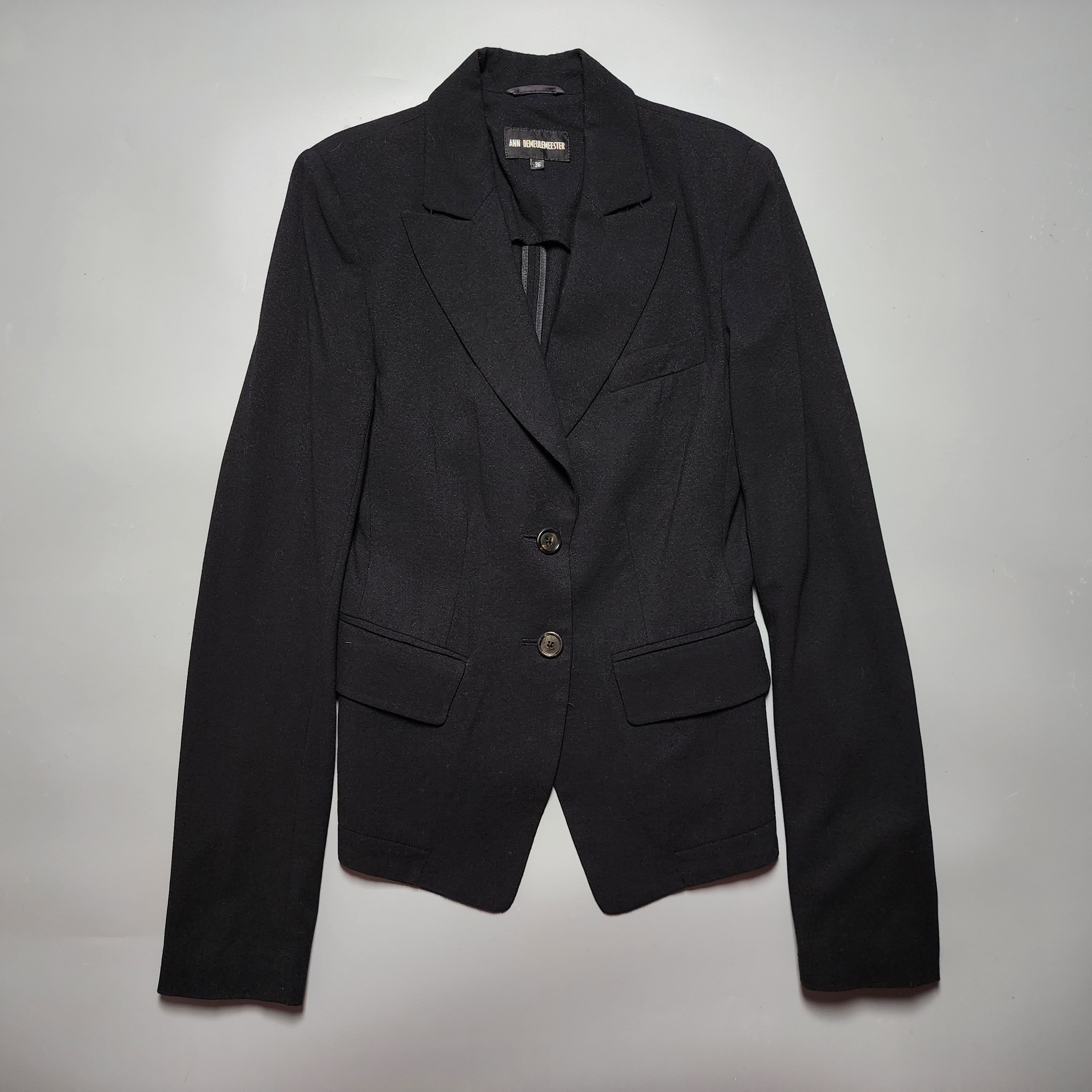 Ann Demeulemeester Ann Demeulemeester - Fleece Wool Blazer Jacket Size XS / US 0-2 / IT 36-38 - 1 Thumbnail