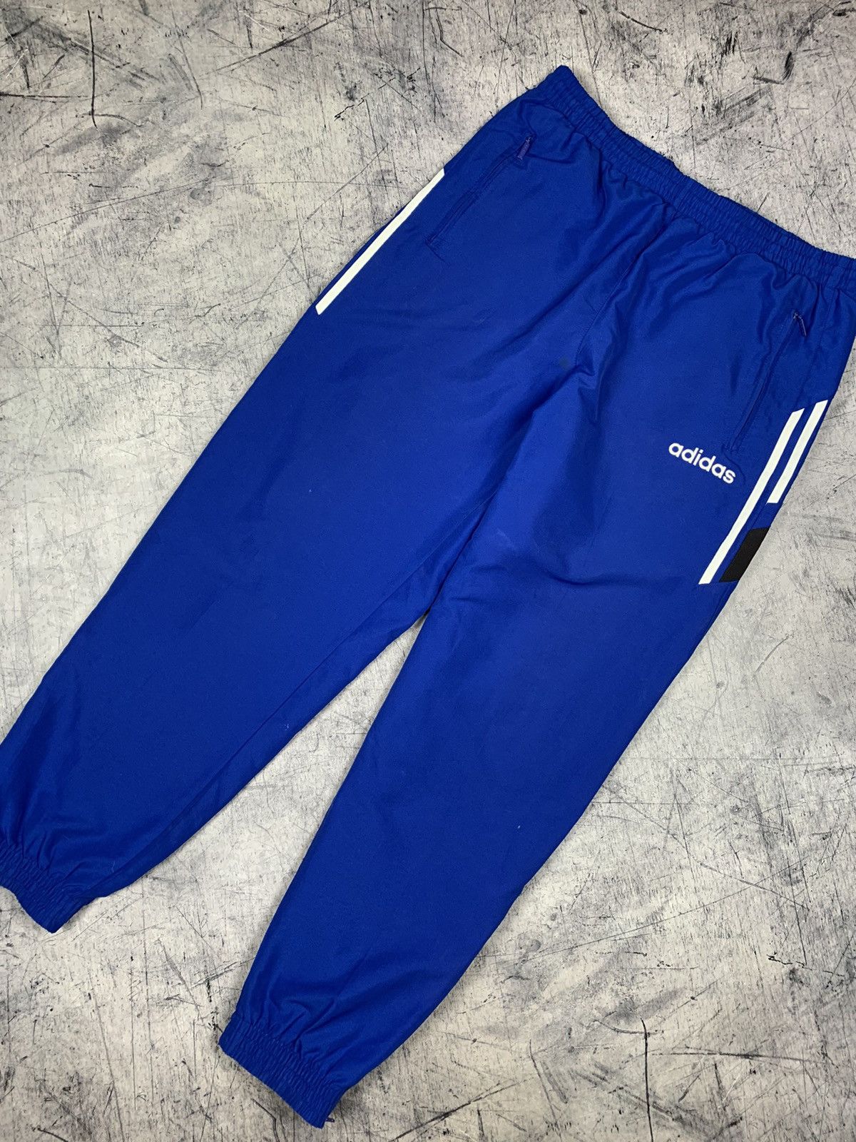 90'S Adidas nylon pants, men's size L Nylon black type Vintage Second Hand