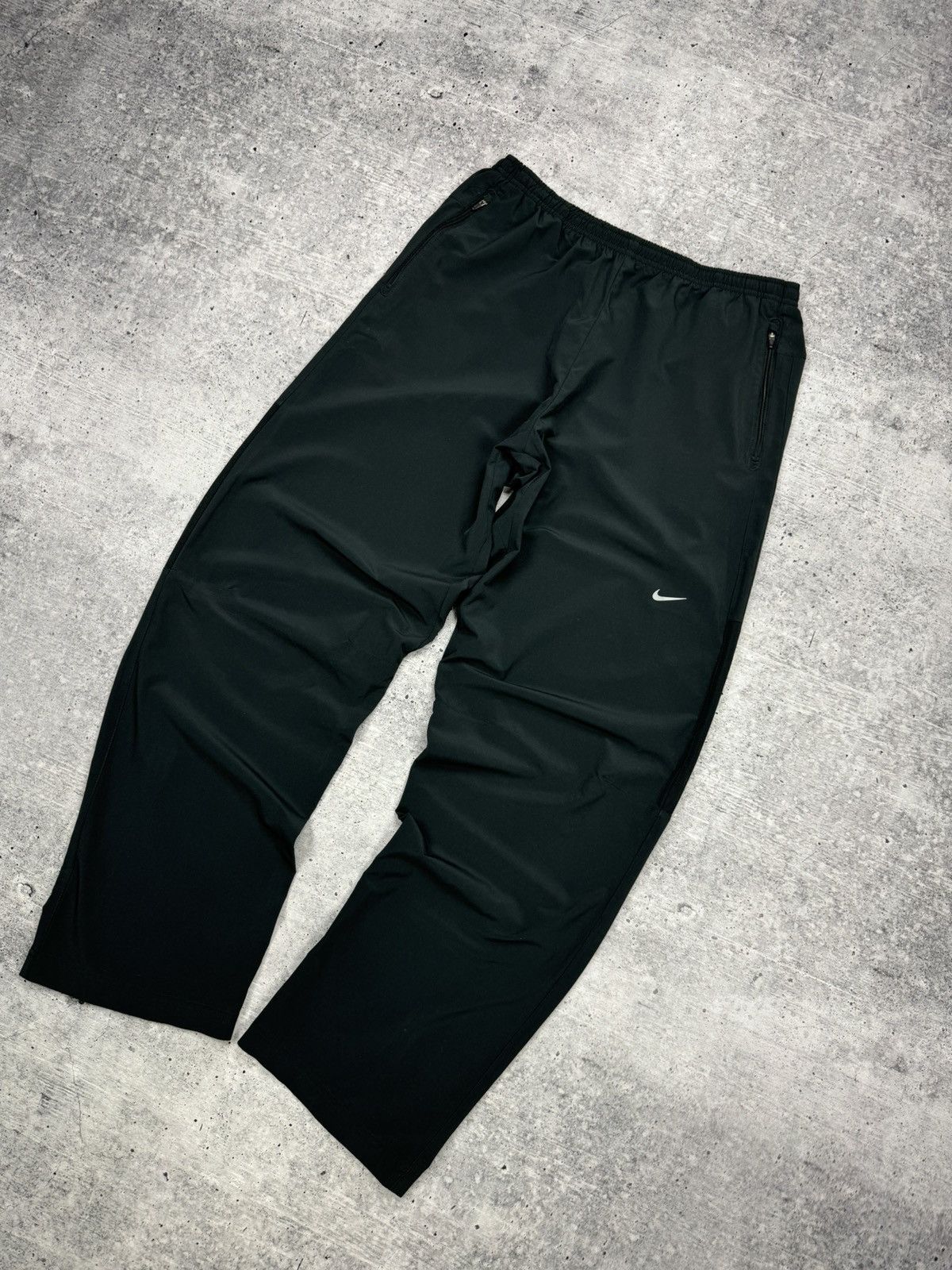 Nike × Vintage Vintage Nike Y2K Style Reflective Swoosh Logo Drill Pants Size US 34 / EU 50 - 2 Thumbnail