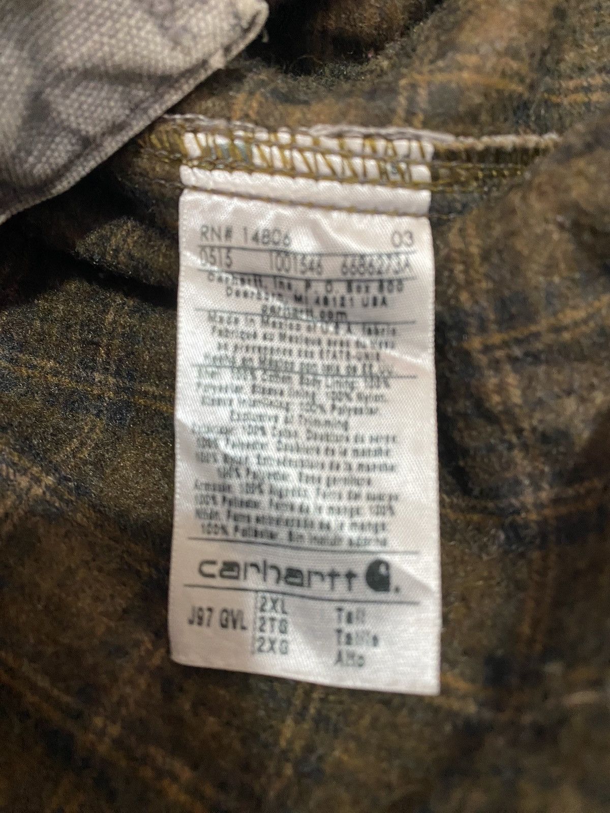 Carhartt Detroit Jacket J97 GVL Carhartt USA size XXL Tall with patch Size US XXL / EU 58 / 5 - 16 Thumbnail