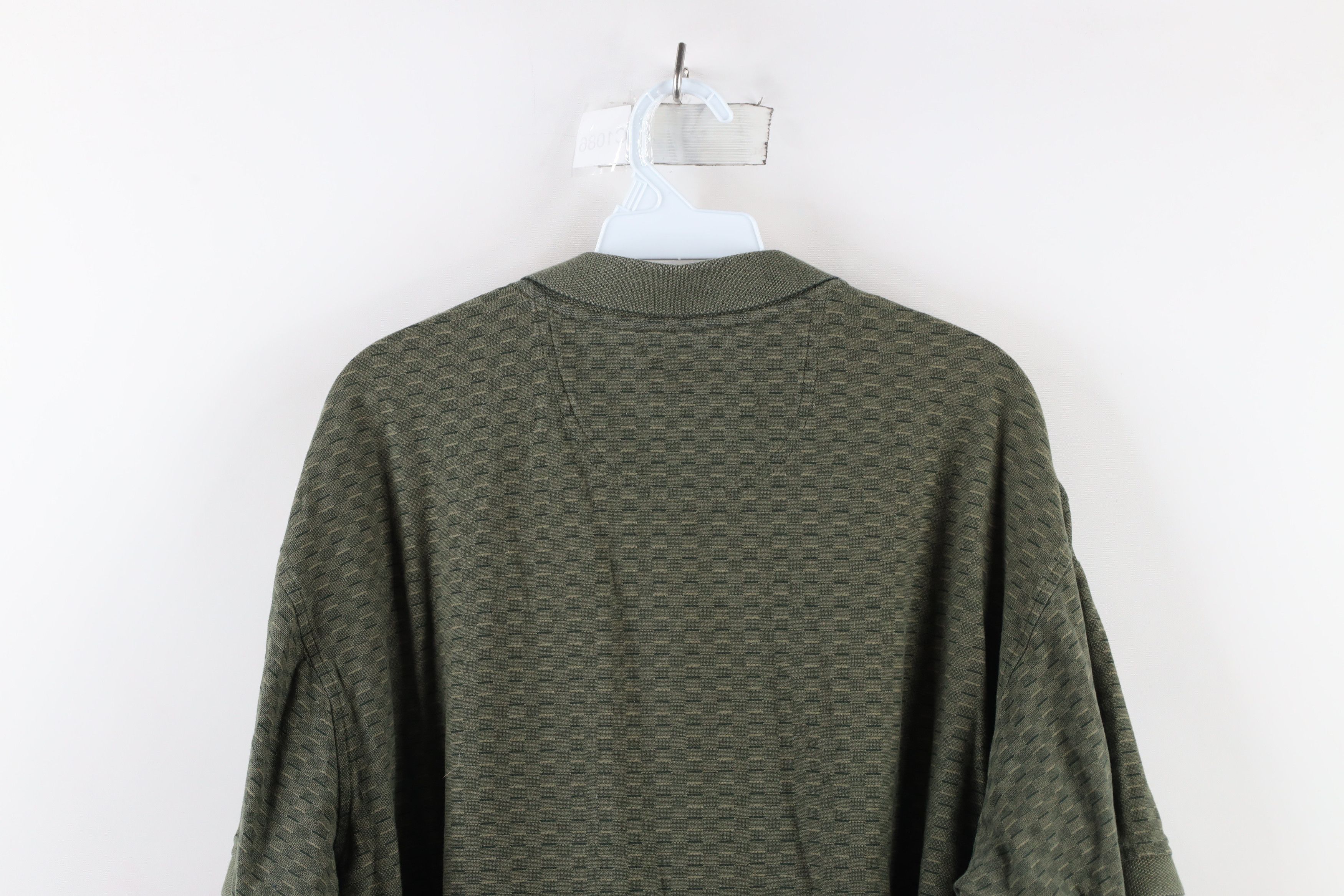 Vintage Vintage 90s Streetwear Checkered Collared Polo Shirt Green Size US XL / EU 56 / 4 - 8 Thumbnail