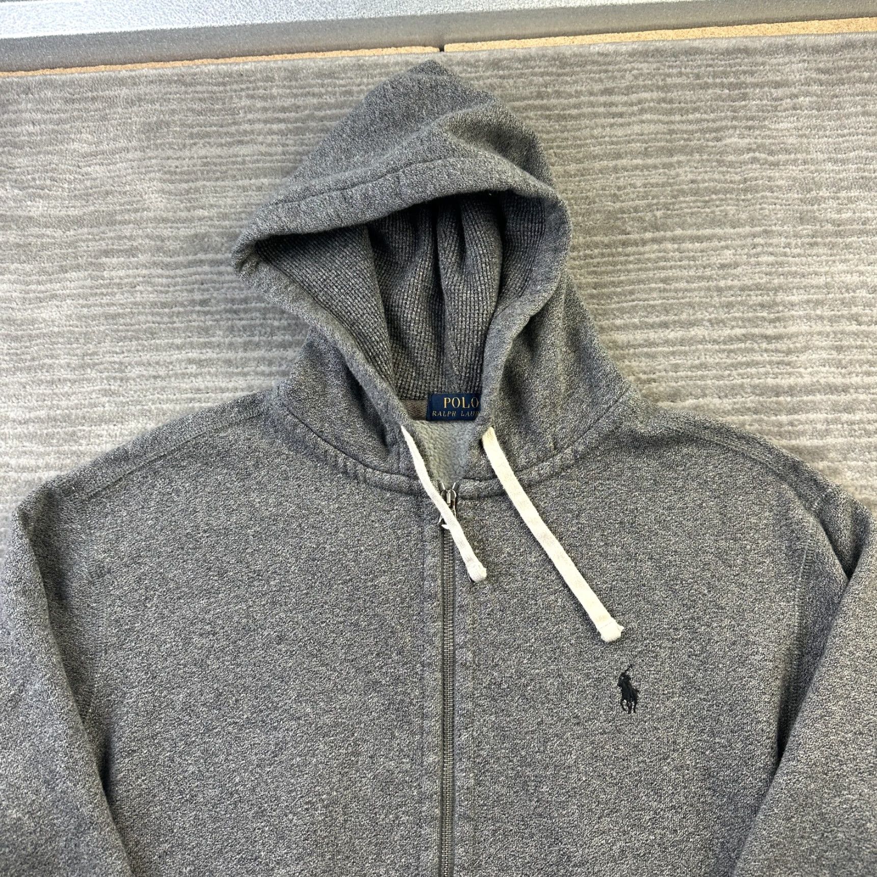 Polo Ralph Lauren Polo Ralph Lauren Hoodie Mens Extra Large Gray Pony Full Zip Heavy Knit Size US XL / EU 56 / 4 - 3 Thumbnail