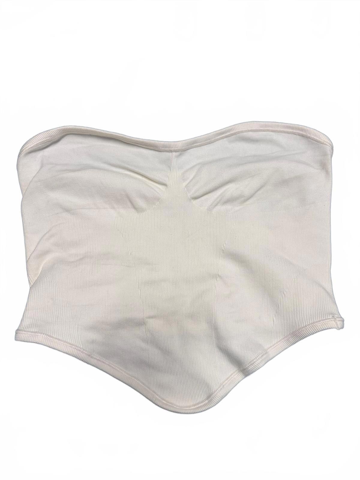 Designer Out From Under Cream Ribbed Bandeau Top - M/L Size L / US 10 / IT 46 - 2 Thumbnail