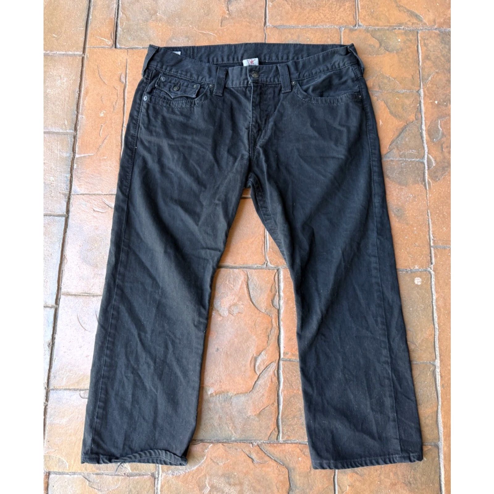 True Religion VINTAGE Y2K True Religion Ricky Straight Denim Jeans Mens 38x25 Made in USA Size US 38 / EU 54 - 2 Thumbnail