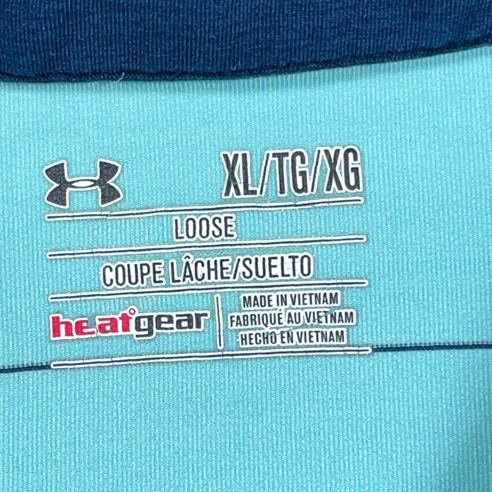 Under Armour VINTAGE Under Armour Polo Shirt Men XL Teal Blue Striped Heat Gear Performance Size US XL / EU 56 / 4 - 3 Thumbnail
