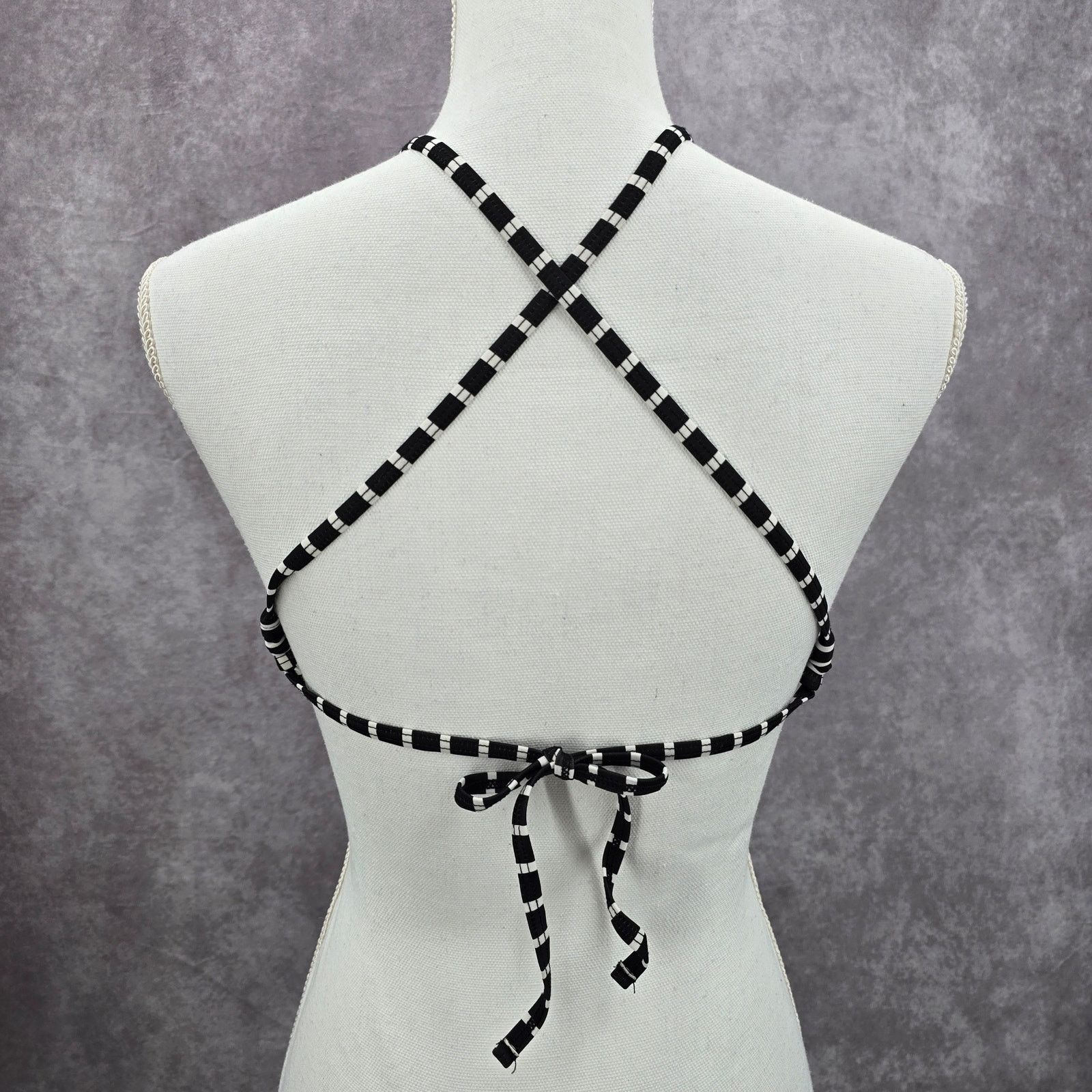 Other Xhilaration Black White Stripe Crisscross Bikini Top Medium Size ONE SIZE - 3 Thumbnail