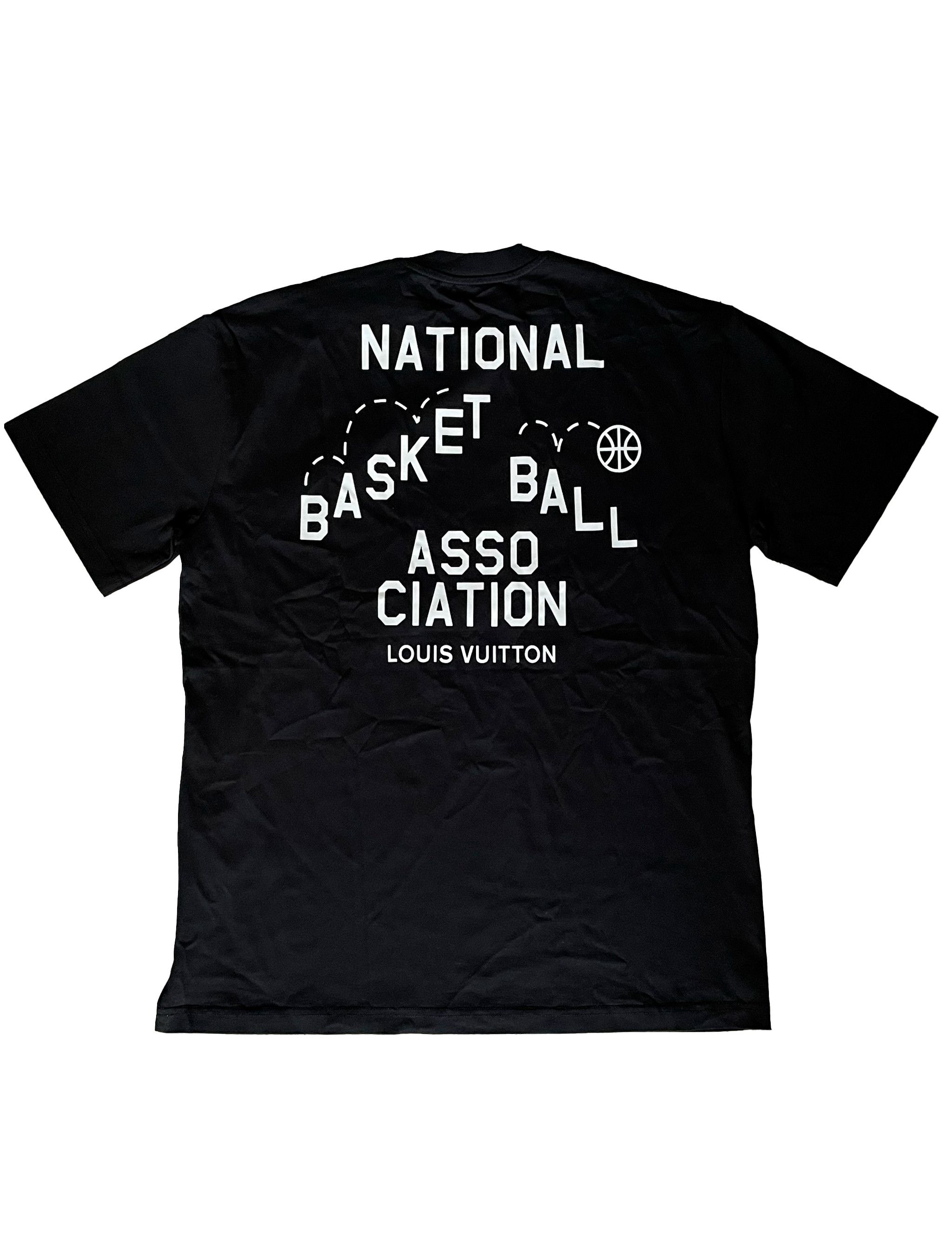 Louis Vuitton × NBA Louis Vuitton NBA Basketball Logo Black Shirt Size US M / EU 48-50 / 2 - 2 Thumbnail
