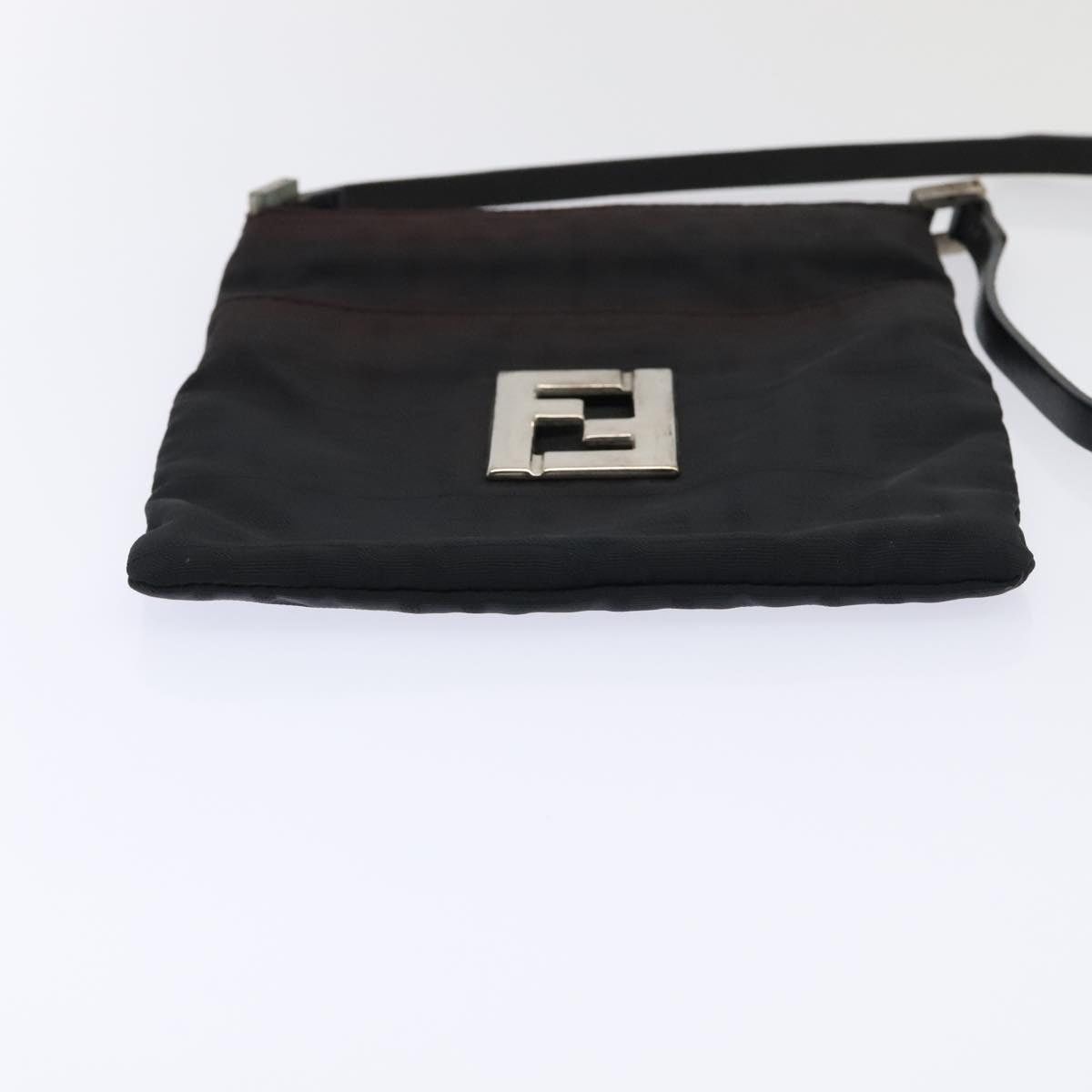 Fendi FENDI Zucca Canvas Shoulder Bag Nylon Black Size ONE SIZE - 9 Thumbnail